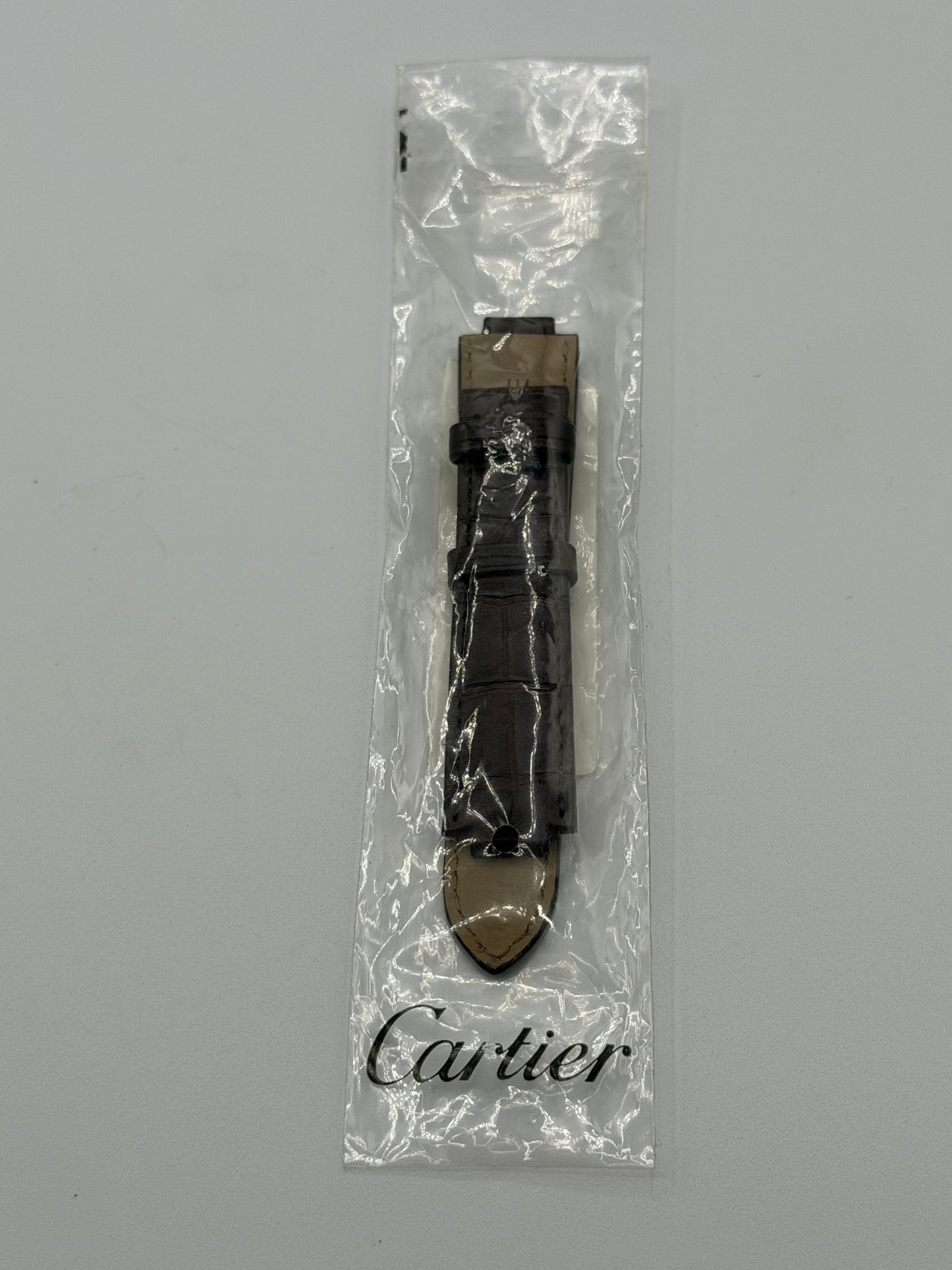 Cartier Ballon Bleu cinturino orologio alligatore marrone KD2HAM52 18.5/16mm