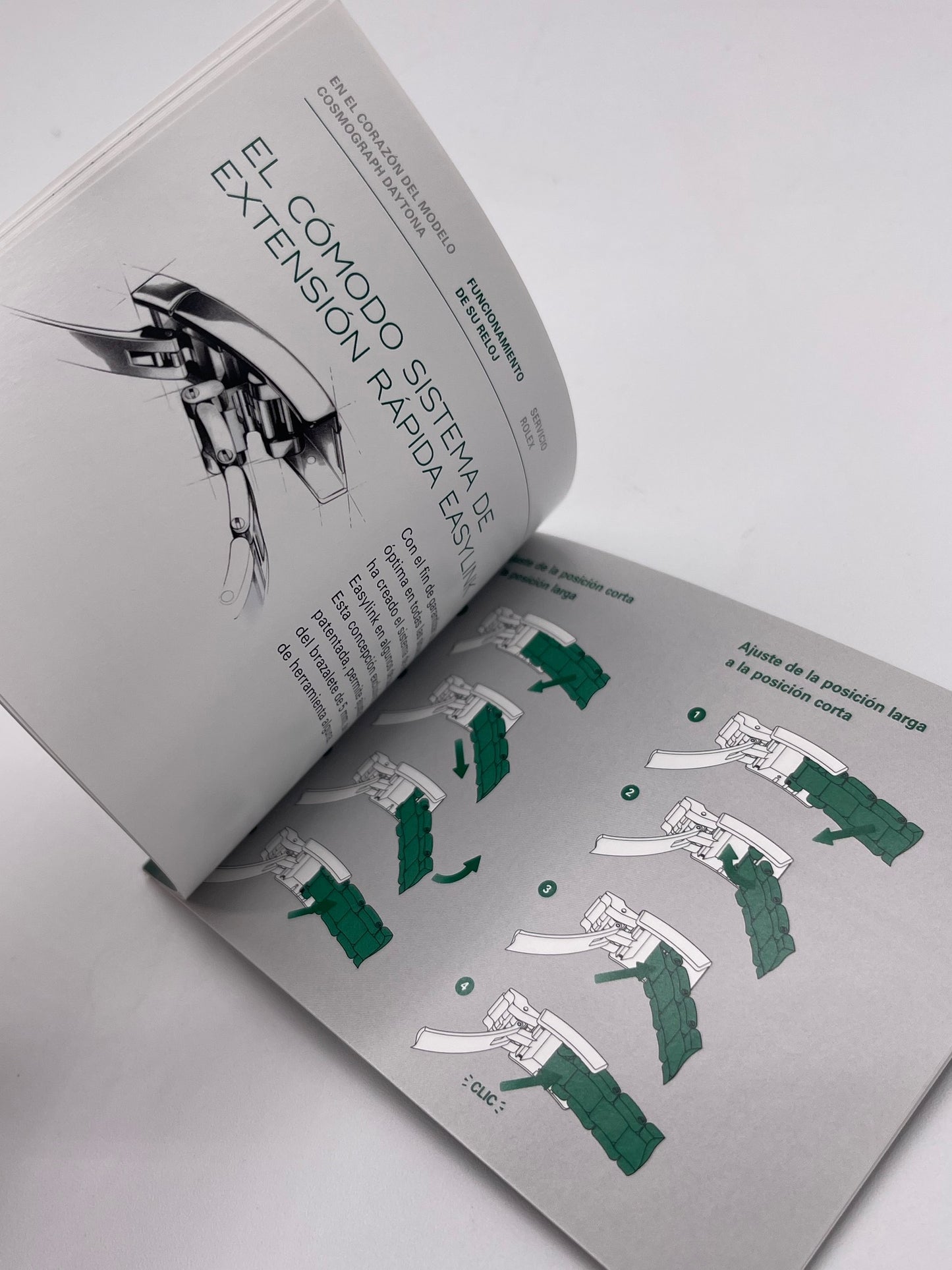 Rolex Daytona watch booklet 8.2018 Spanish