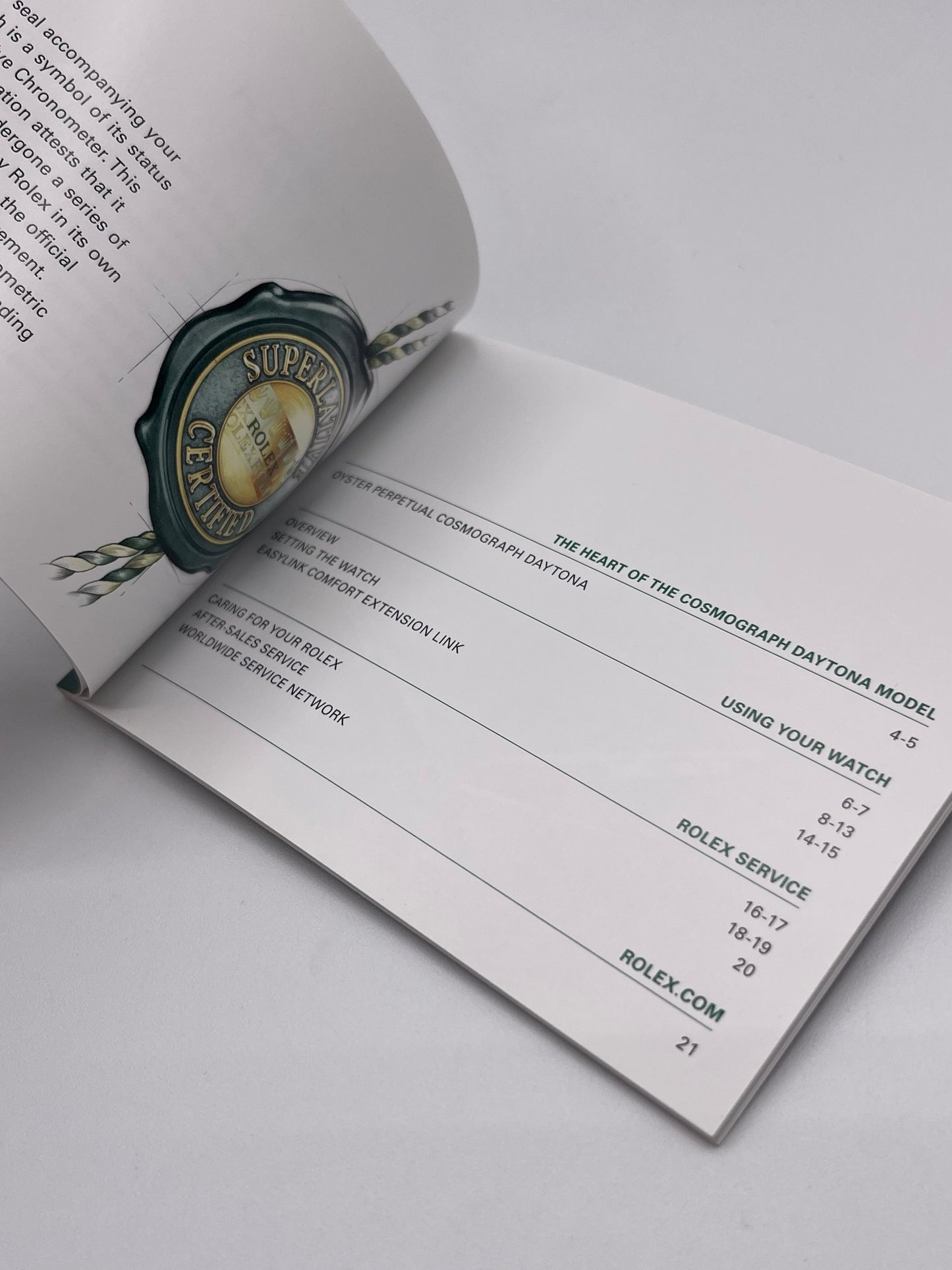 Rolex Daytona watch booklet 3.2019 English
