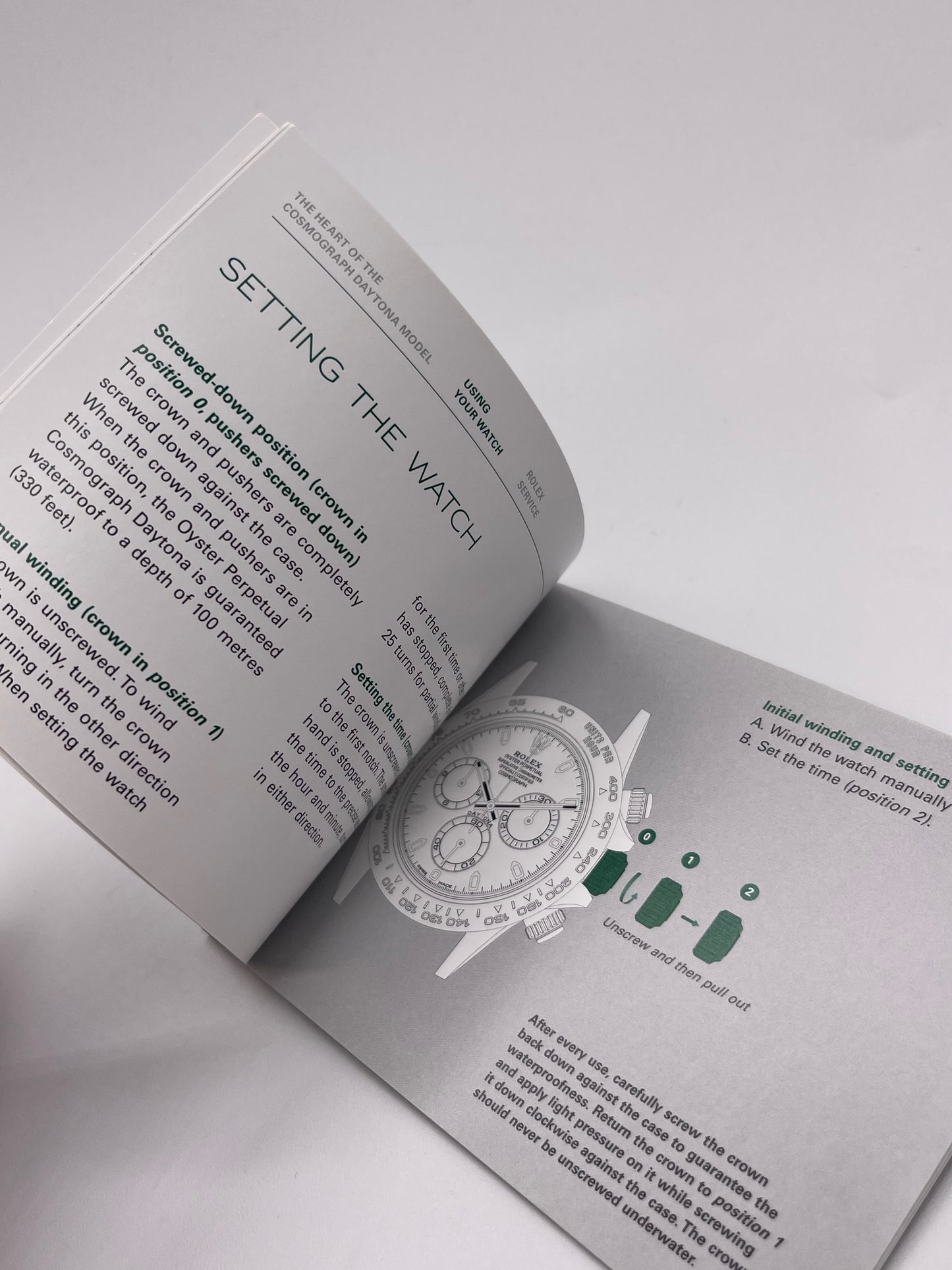 Rolex Daytona watch booklet 3.2019 English