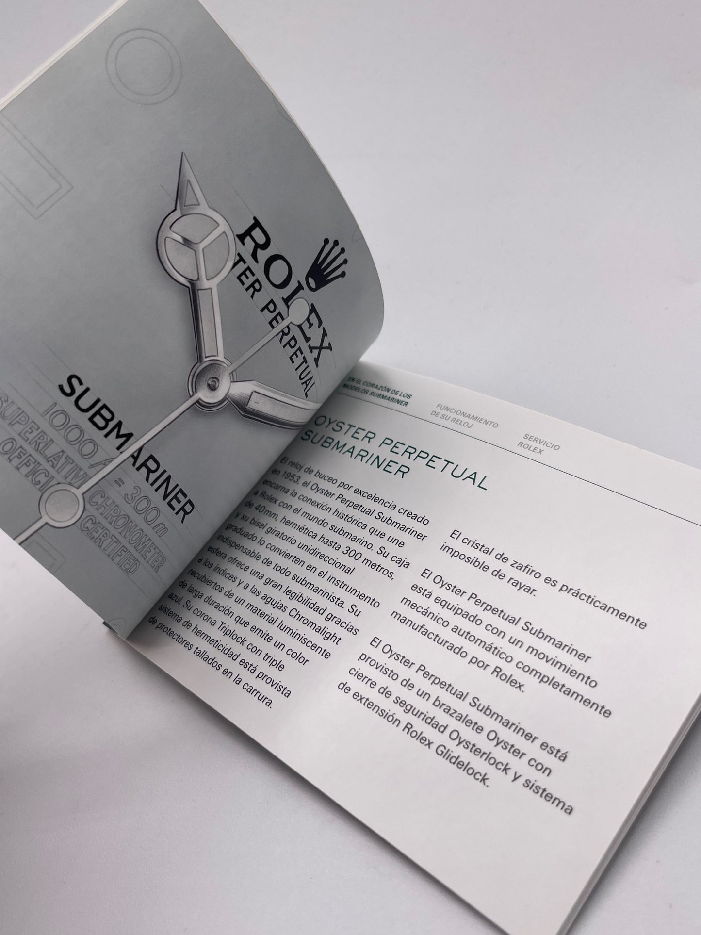Rolex Submariner Date libretto corredo orologio watch booklet 2.2016 spagnolo