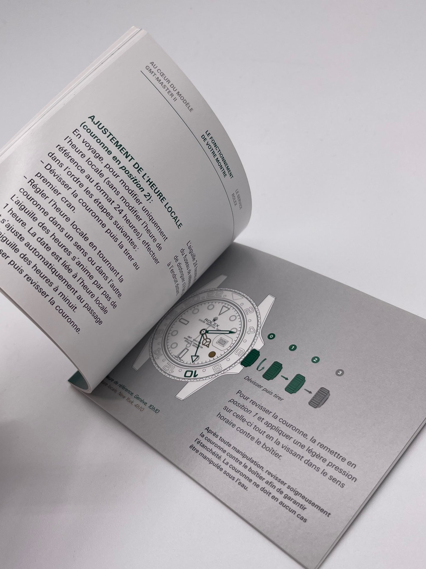 Rolex Gmt-Master II libretto corredo orologio watch booklet 1.2018 francese