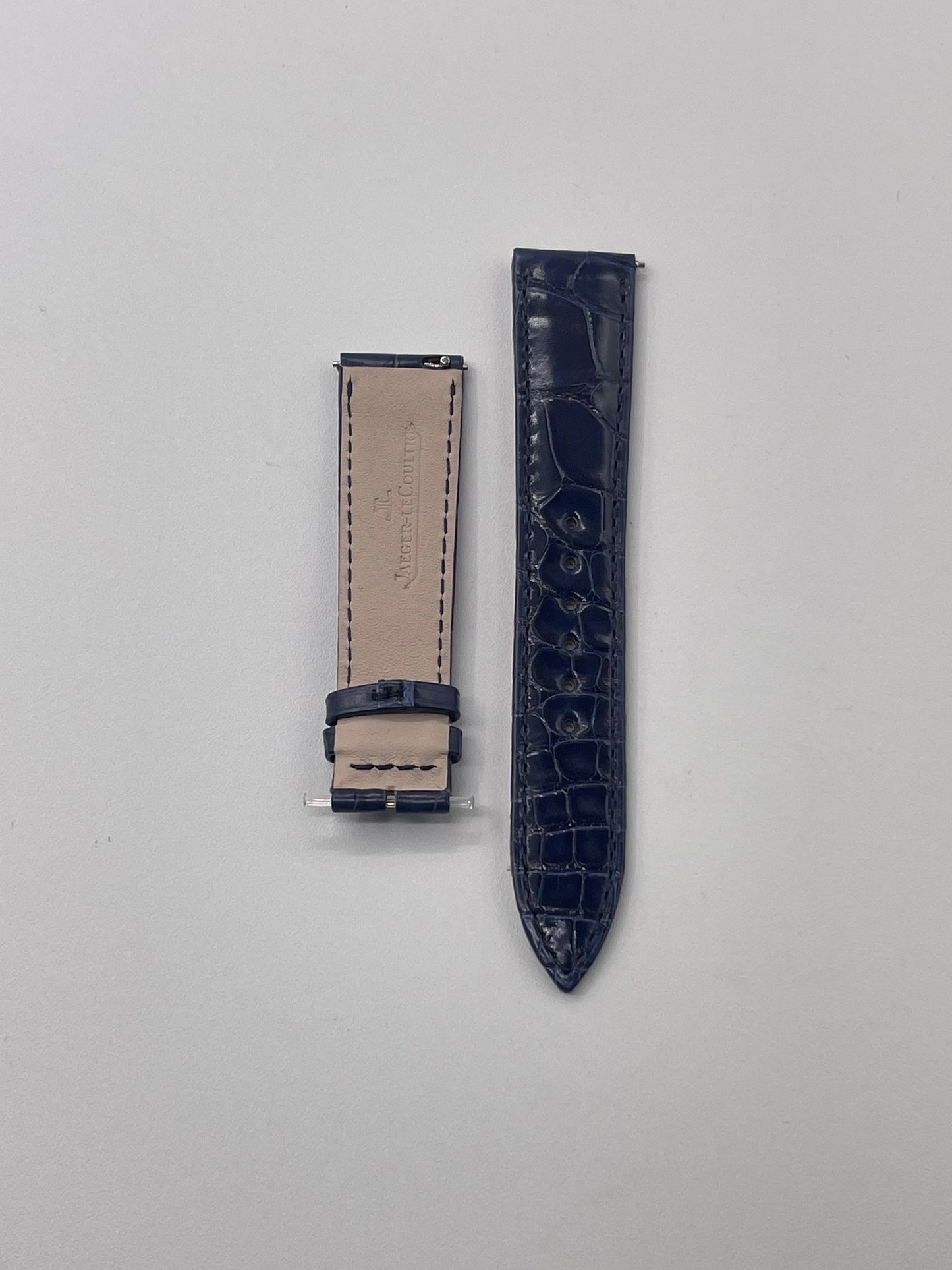 Jaeger Le-Coultre Rendez Vous cinturino watch strap alligatore blu 18/16