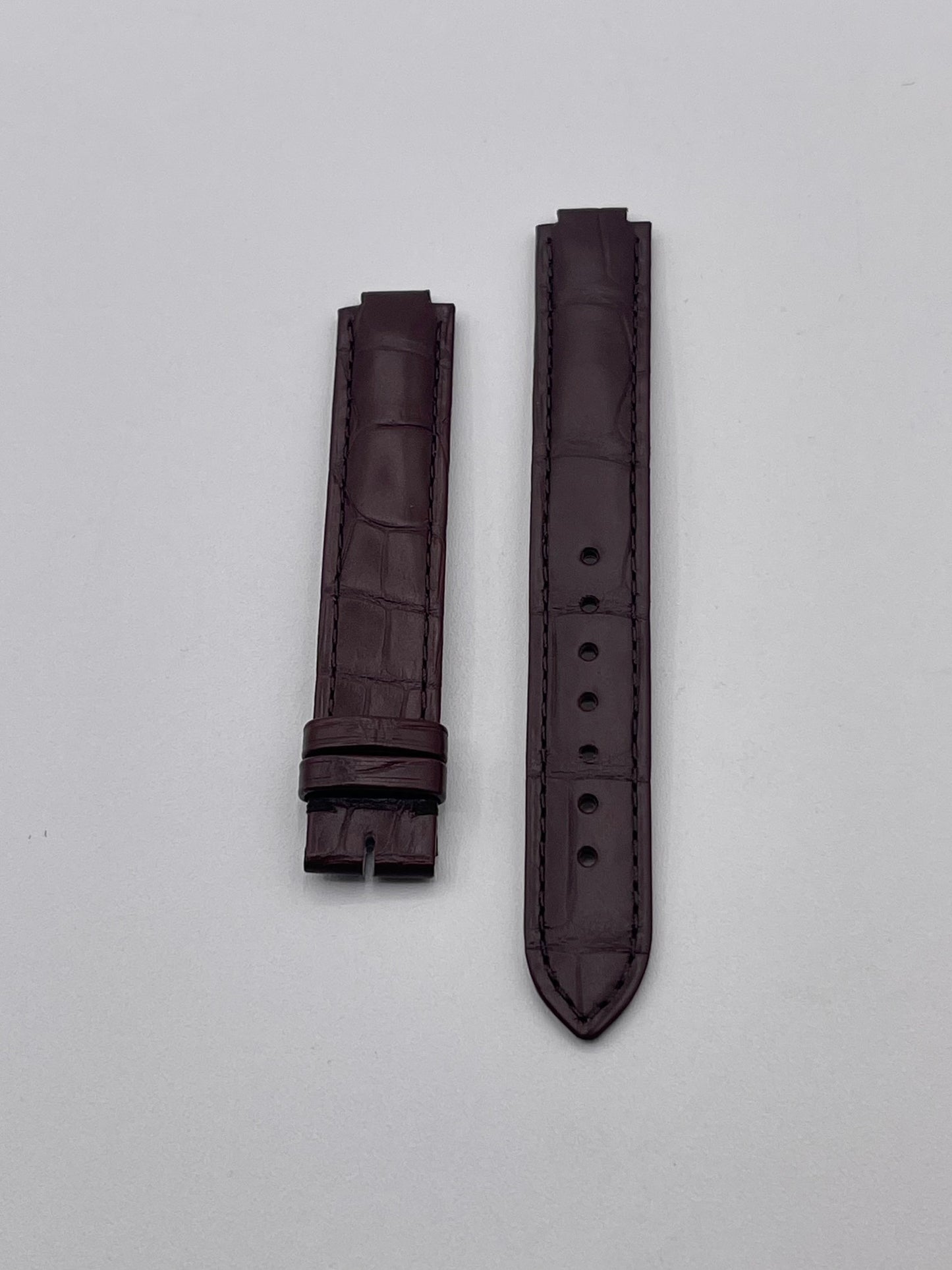 Cartier Ballon Bleu cinturino orologio pelle alligatore marrone KD2GAM52 14/14mm