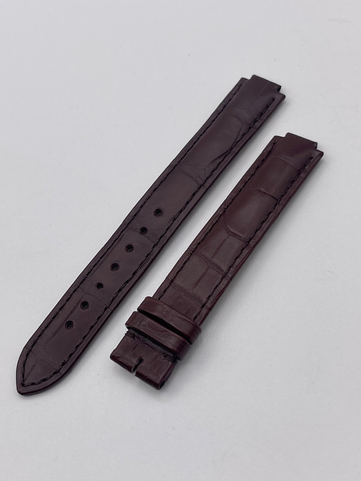 Cartier Ballon Bleu cinturino orologio pelle alligatore marrone KD2GAM52 14/14mm