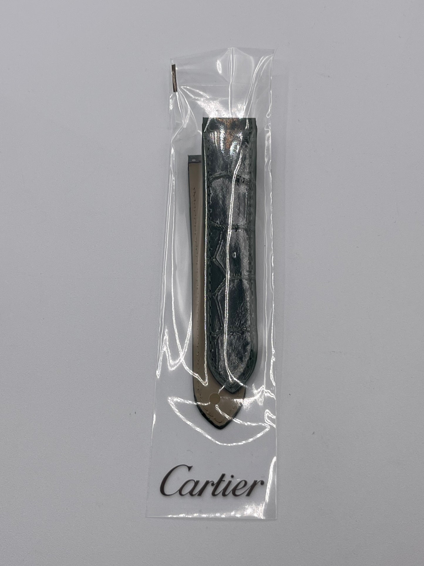 Cartier Santos 100MM cinturino alligatore verde green KD1M9P49 20/18mm