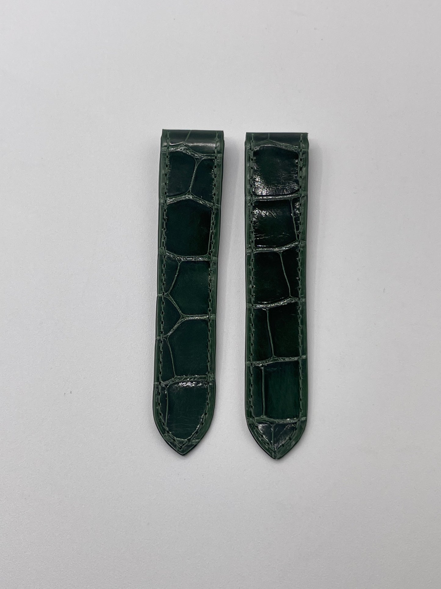 Cartier Santos 100MM cinturino alligatore verde green KD1M9P49 20/18mm