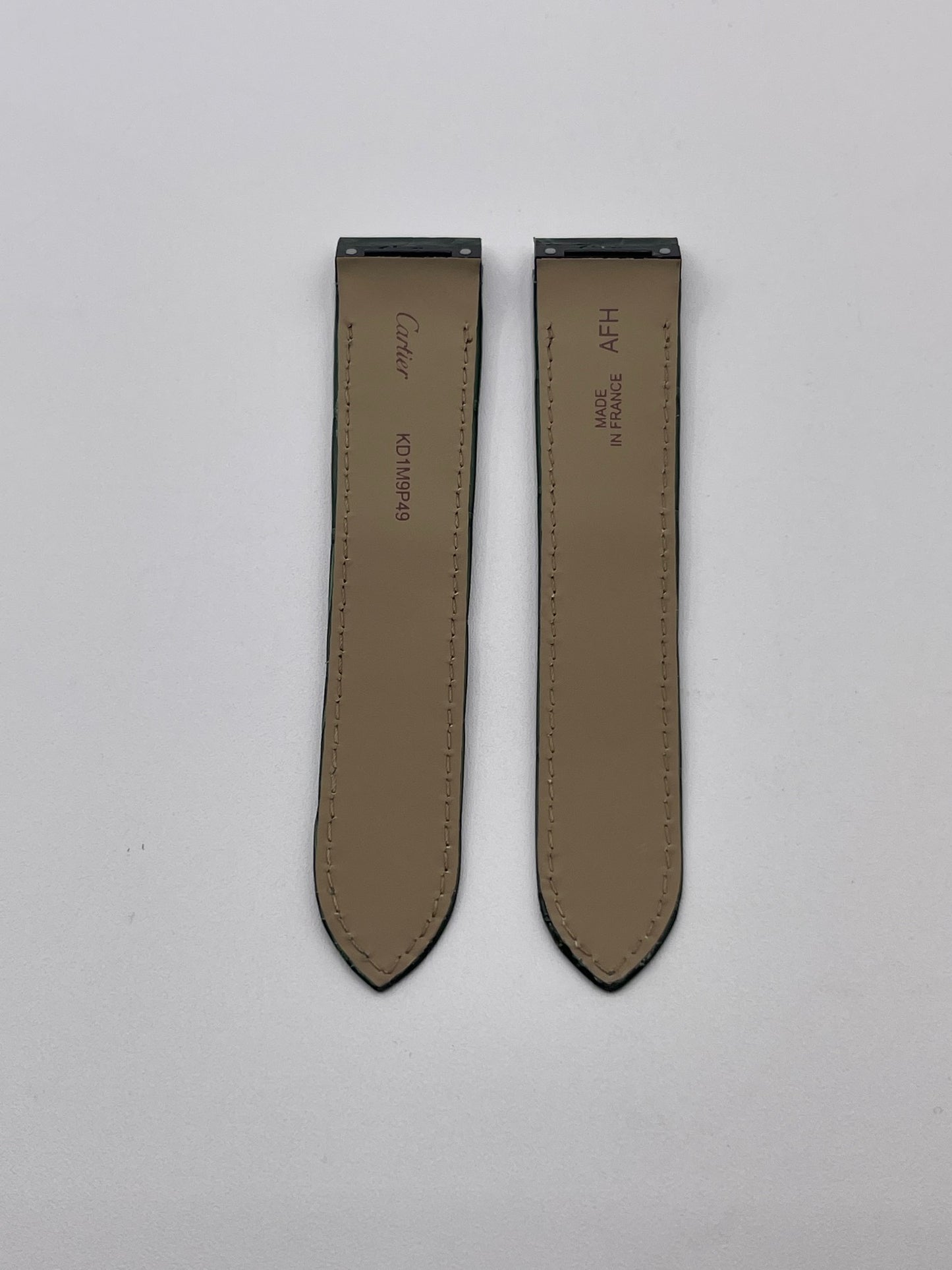 Cartier Santos 100MM cinturino alligatore verde green KD1M9P49 20/18mm