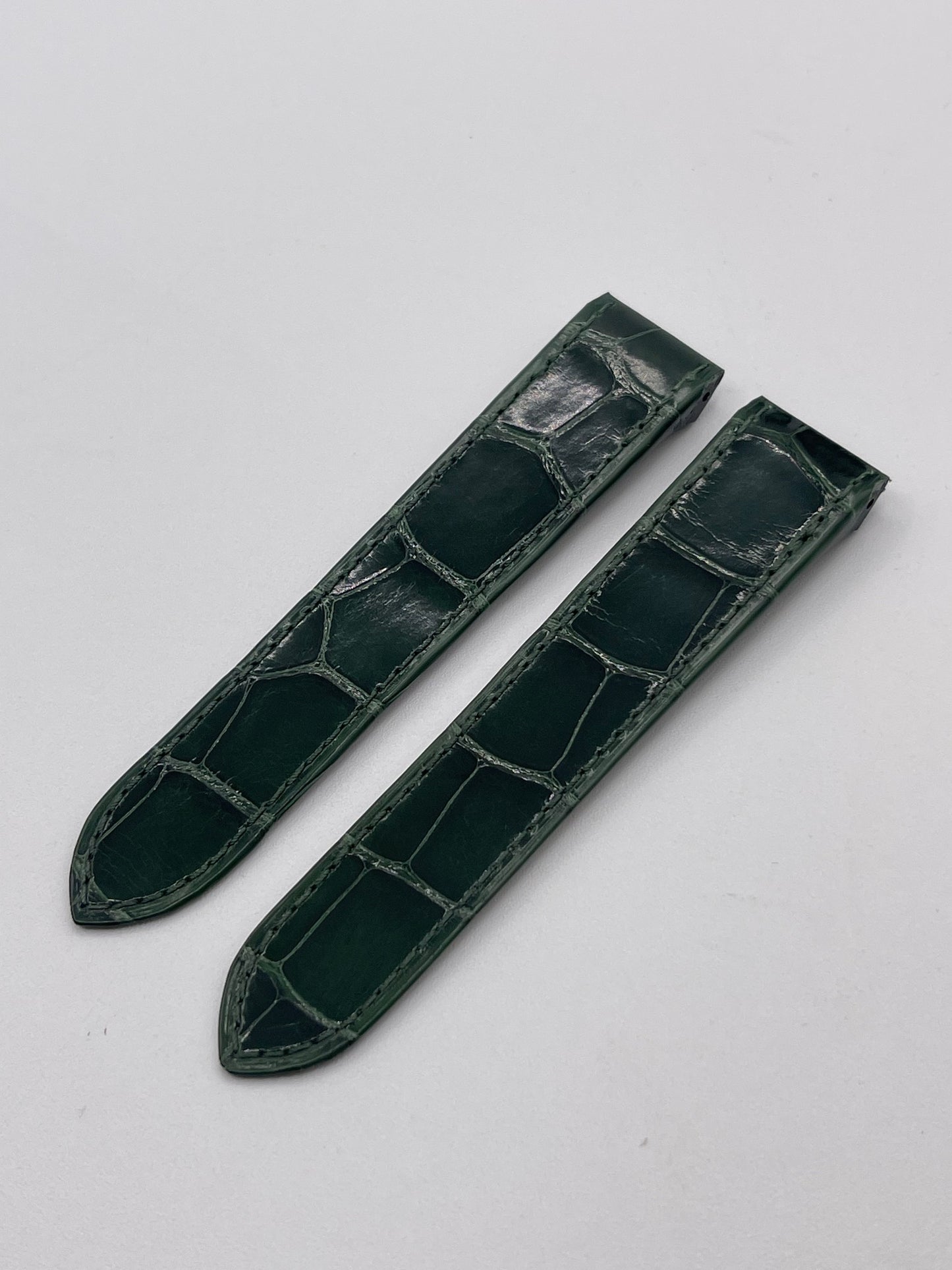 Cartier Santos 100MM cinturino alligatore verde green KD1M9P49 20/18mm