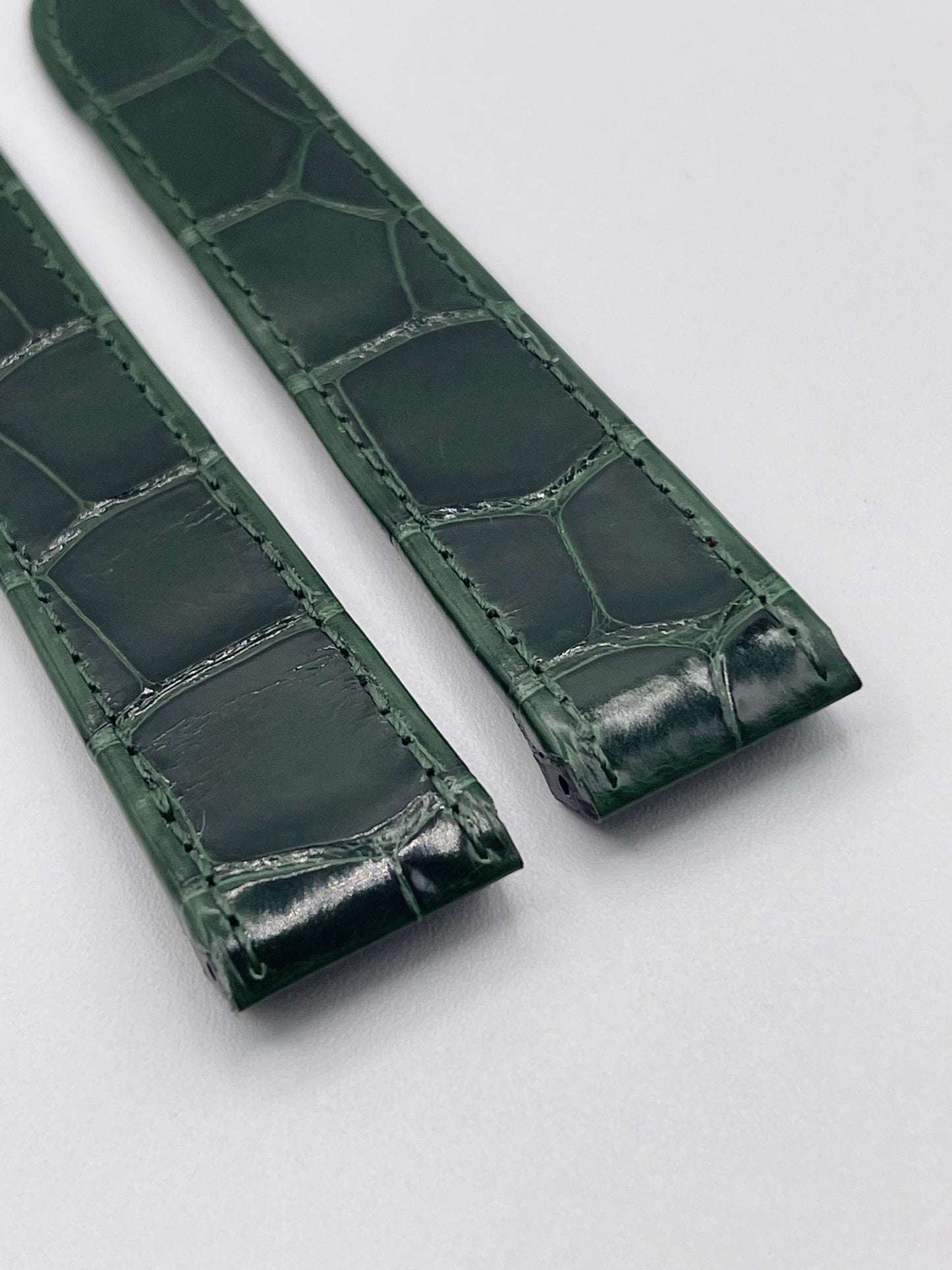 Cartier Santos 100MM cinturino alligatore verde green KD1M9P49 20/18mm