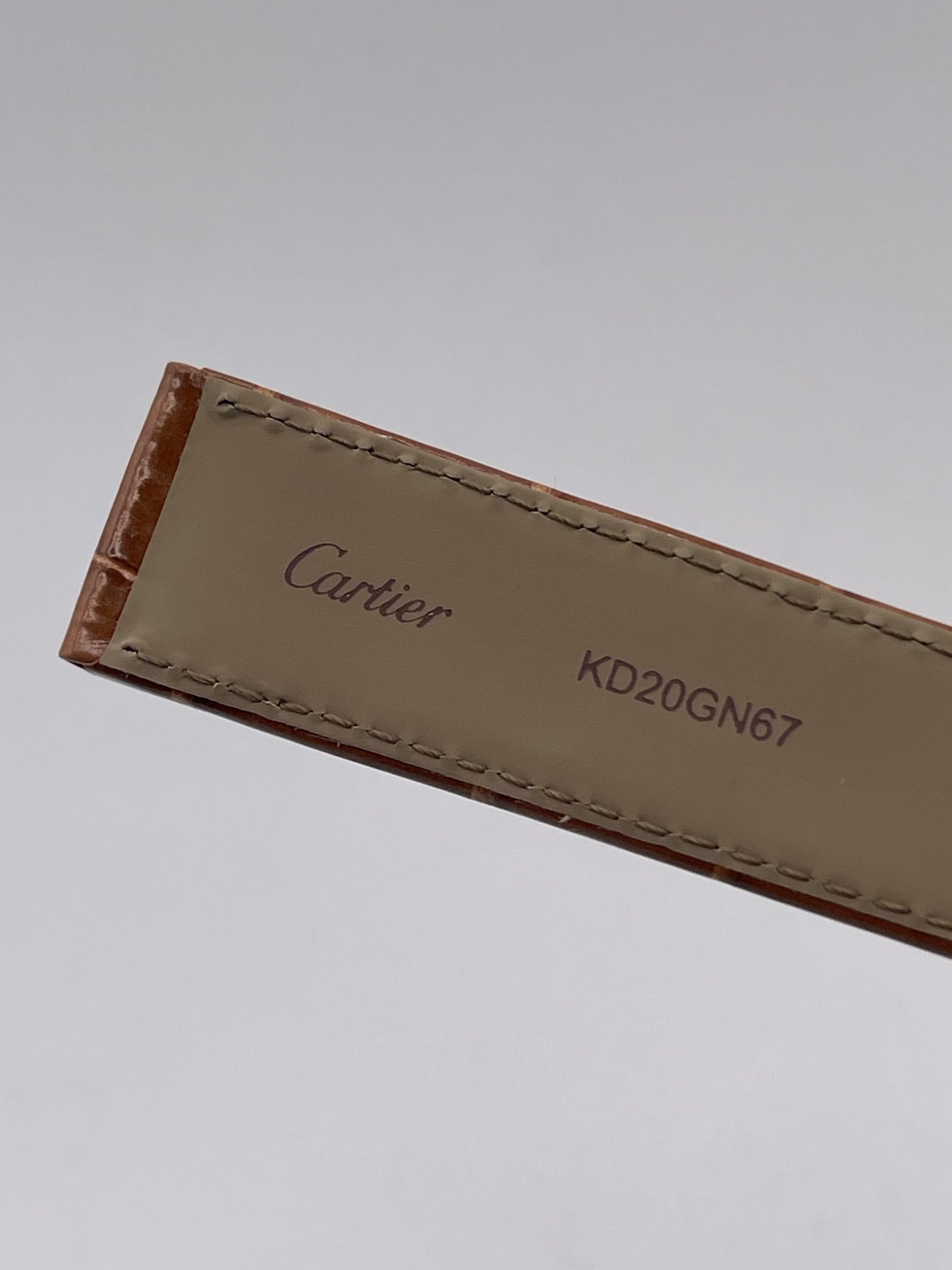 Cartier Tank LC GM cinturino alligatore marrone brown leather KD20GN67 19/16 mm
