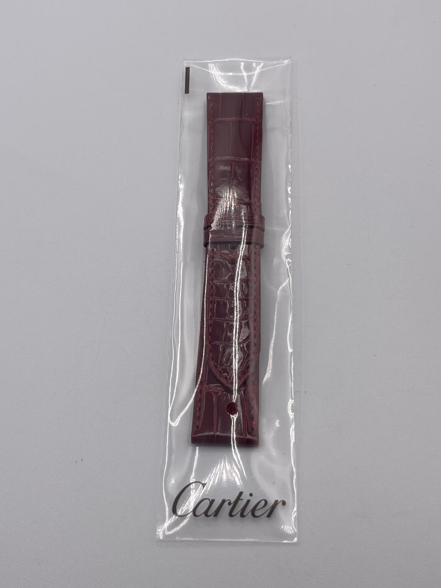 Cartier Tank GM cinturino alligatore rosso red leather KD98BR04 21/19mm