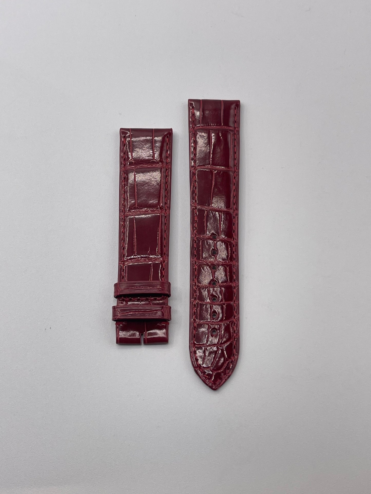 Cartier Tank GM cinturino alligatore rosso red leather KD98BR04 21/19mm