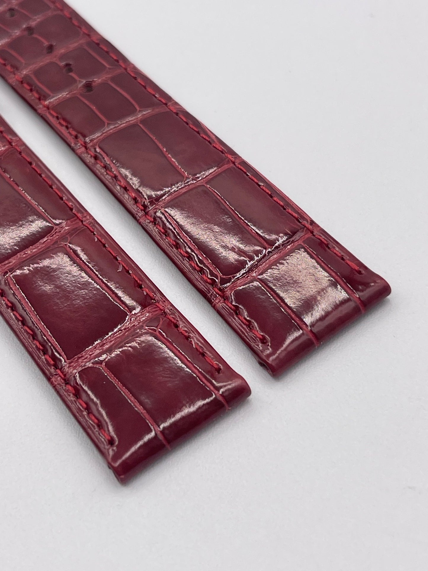 Cartier Tank GM cinturino alligatore rosso red leather KD98BR04 21/19mm