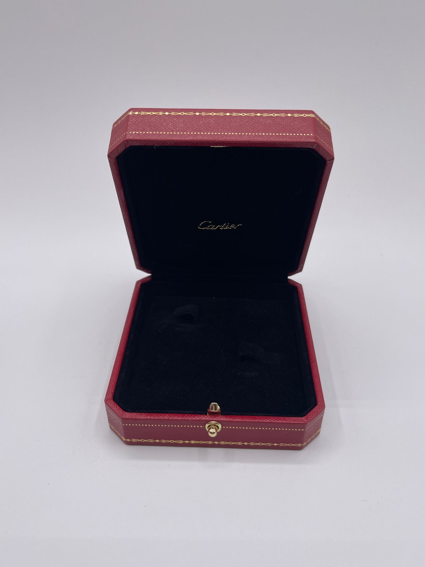 Cartier set scatola gemelli cufflinks box ref CRCO000467 + certificato argento