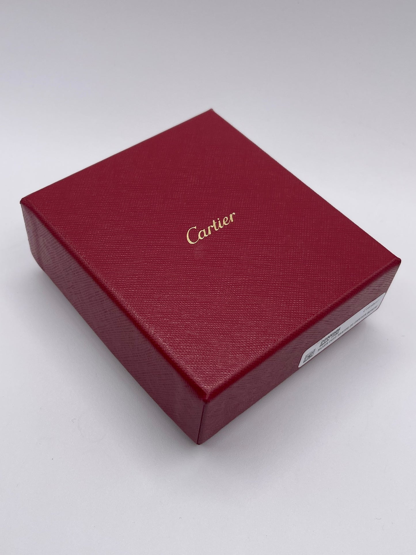 Cartier set scatola gemelli cufflinks box ref CRCO000467 + certificato argento
