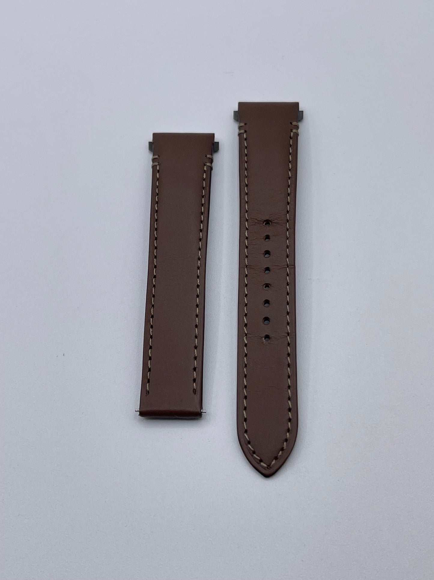 Cartier Santos cinturino orologio pelle marrone scuro ref KDATLABL 19/16mm