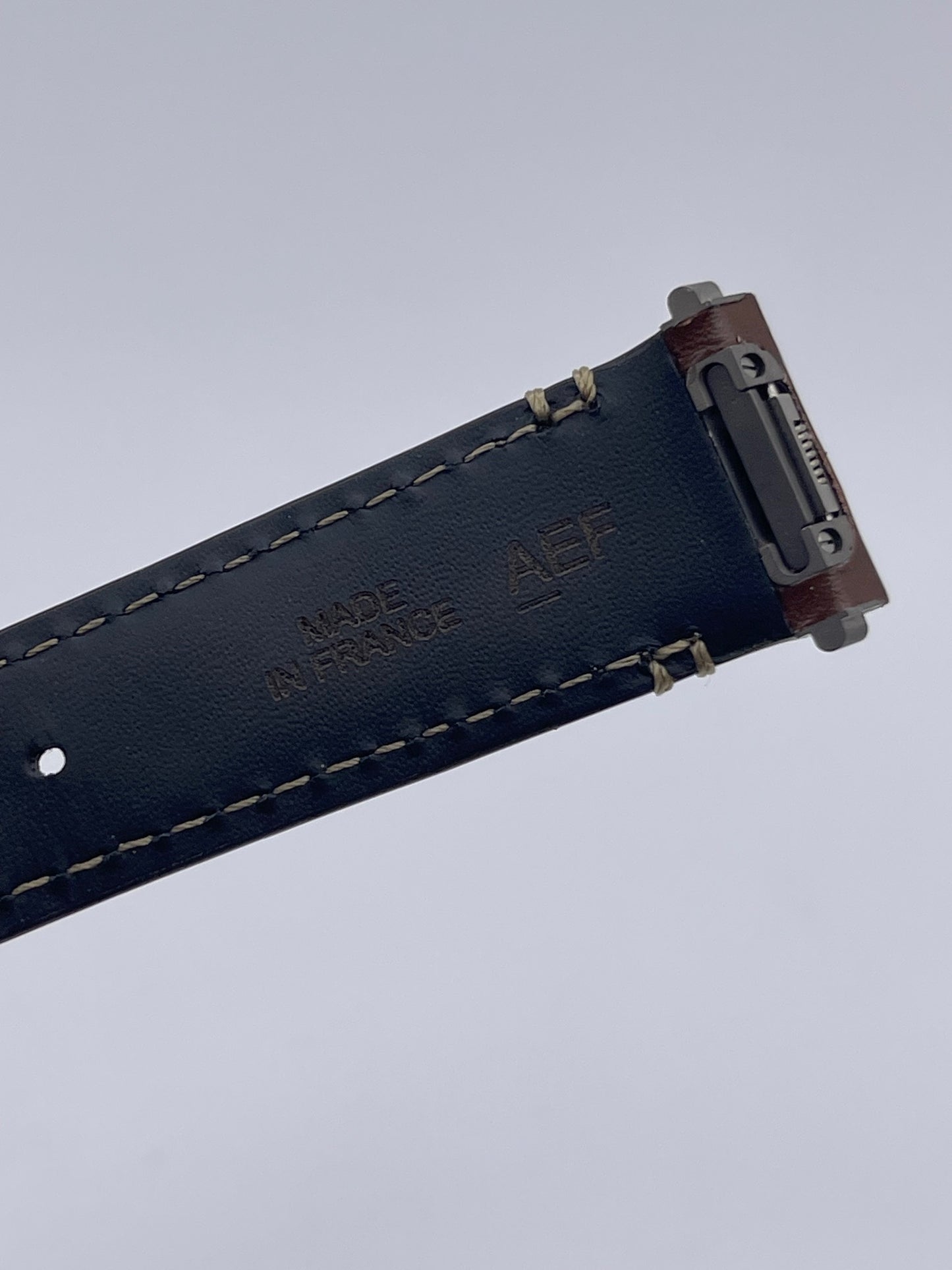 Cartier Santos cinturino orologio pelle marrone scuro ref KDATLABL 19/16mm