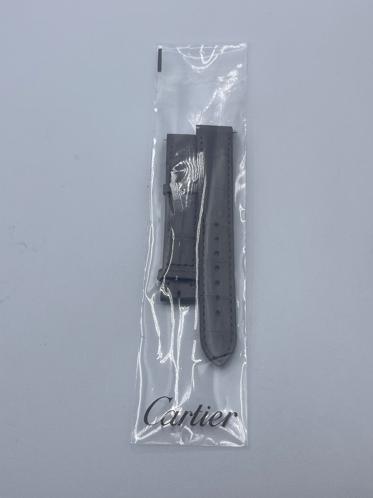 Cartier Santos Dumont cinturino alligatore grigio grey KDB2AALG 15/14mm