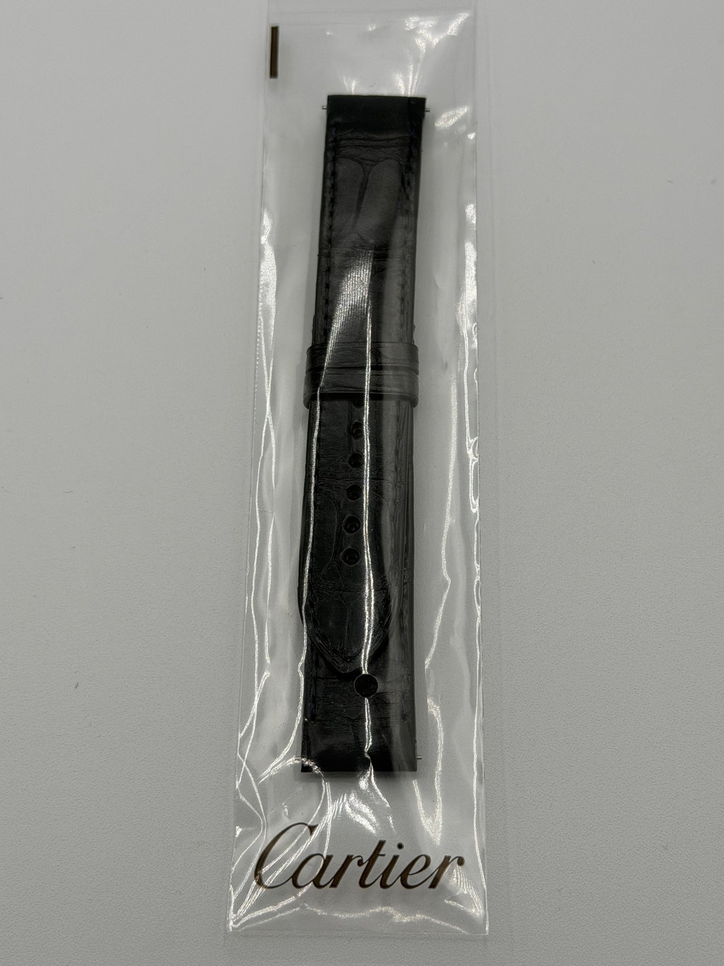 Cartier Santos Dumont XL cinturino pelle alligatore blu KDB4BK29 19/18mm