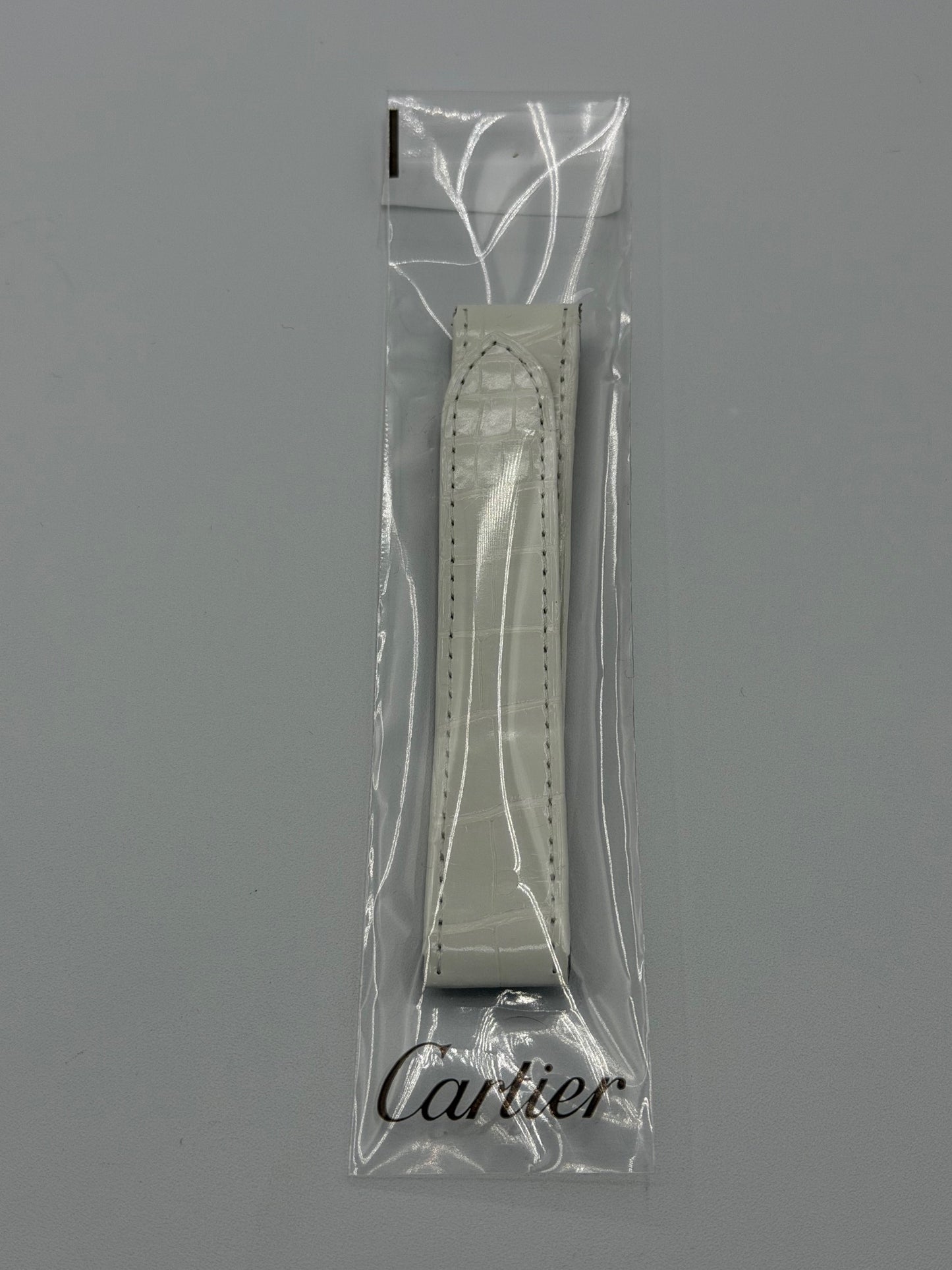 Cartier Santos 100MM cinturino alligatore bianco white KD1M9N22 20/18mm