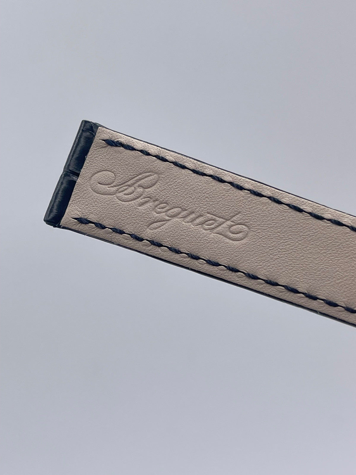 Breguet Classique 9068 alligatore watch strap blu blue 17/16mm