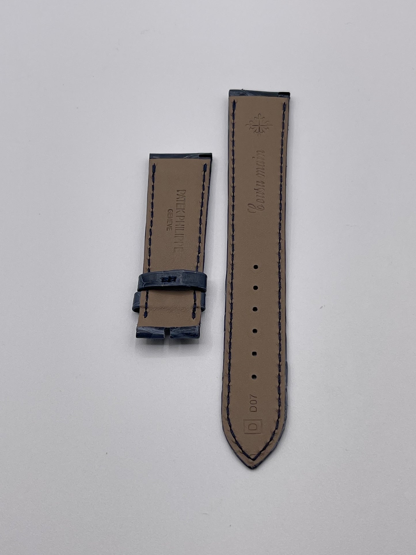 Patek Philippe cinturino alligatore blu blue alligator strap 20/18mm