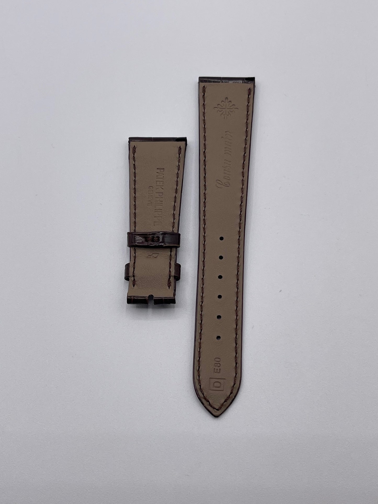 Patek Philippe cinturino alligatore marrone brown alligator strap 21/16mm