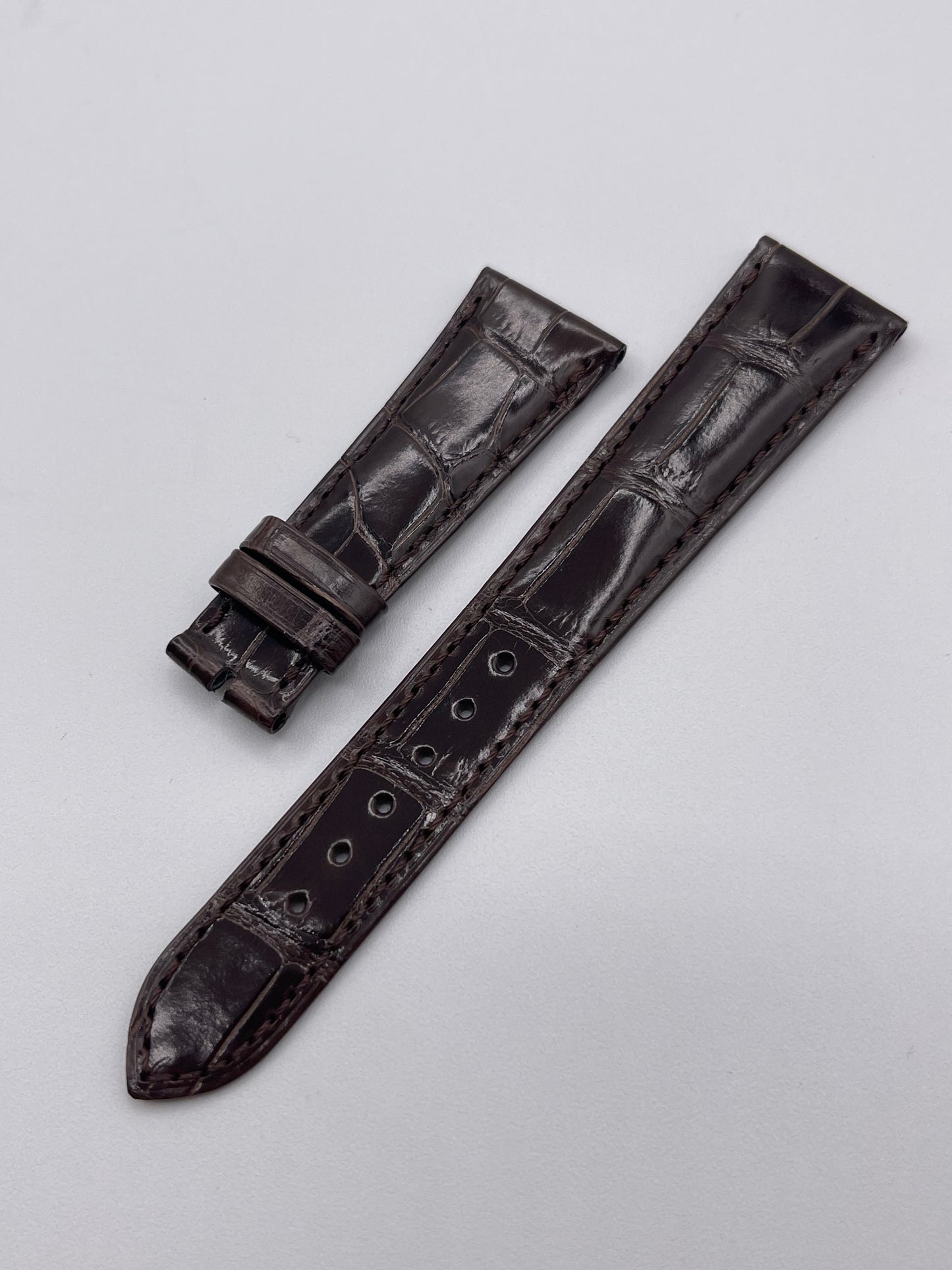 Patek Philippe cinturino alligatore marrone brown alligator strap 21/16mm