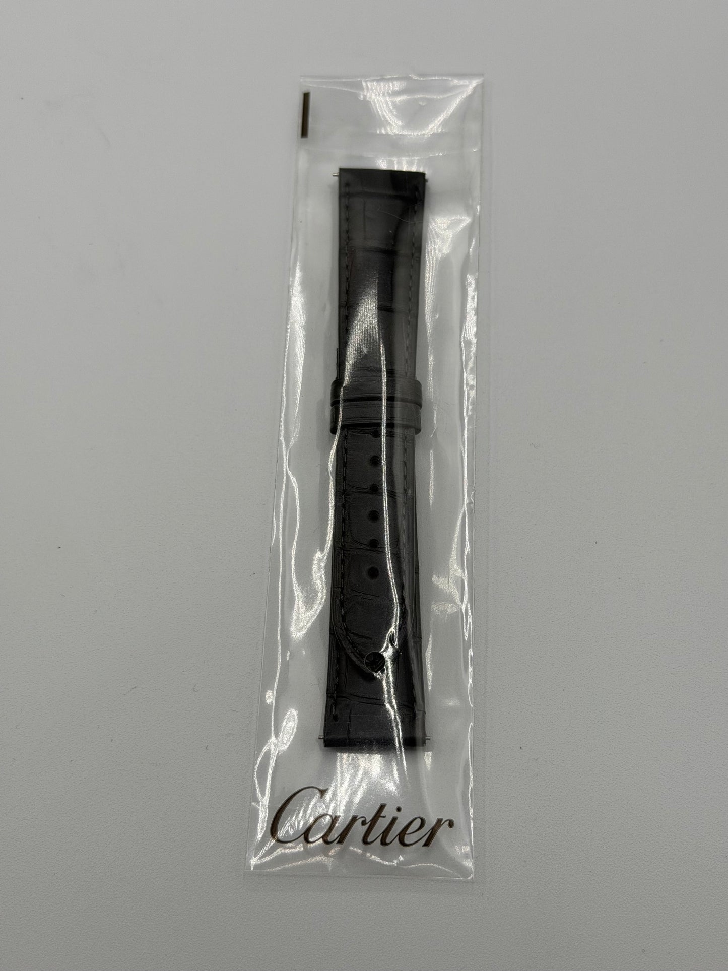Cartier Tank cinturino alligatore grigio grey alligator KD8TBM18 19/16mm