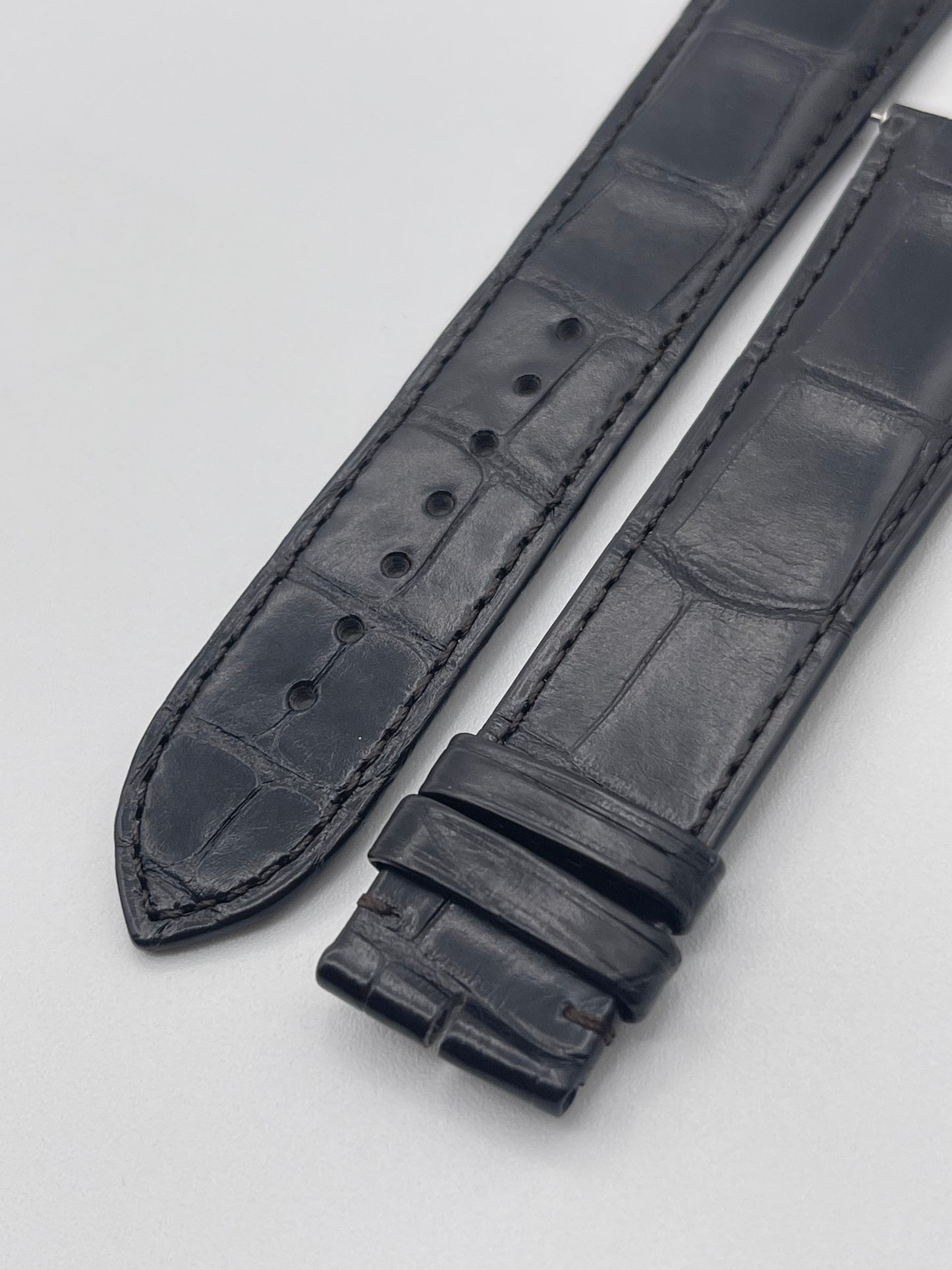 Cartier Tank GM cinturino orologio pelle alligatore marrone ref.KDF9BN87 21/18mm