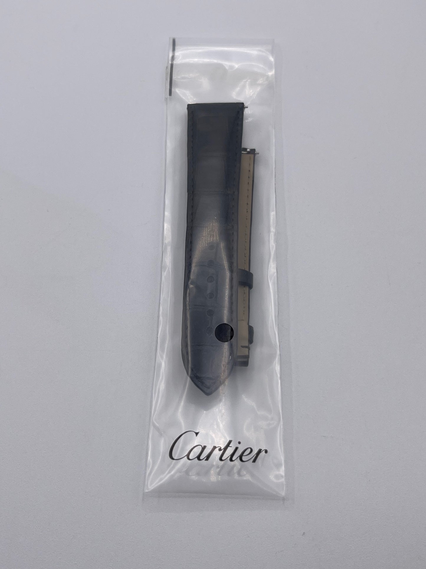 Cartier Tank GM cinturino orologio pelle alligatore marrone ref.KDF9BN87 21/18mm