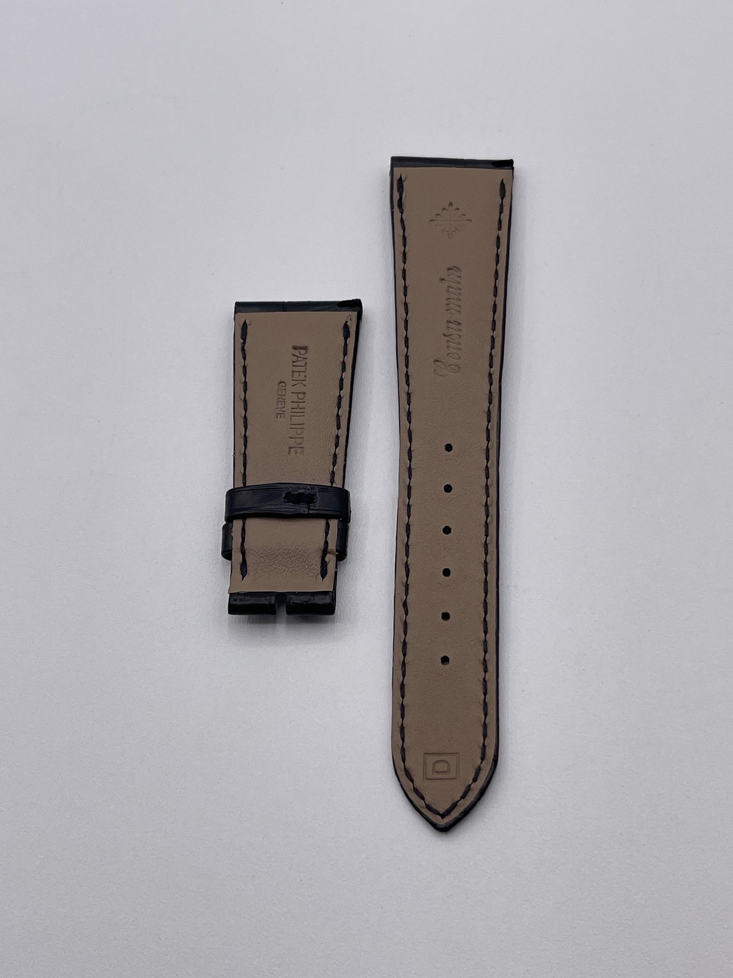 Patek Philippe cinturino alligatore nero black alligator strap 21/16mm