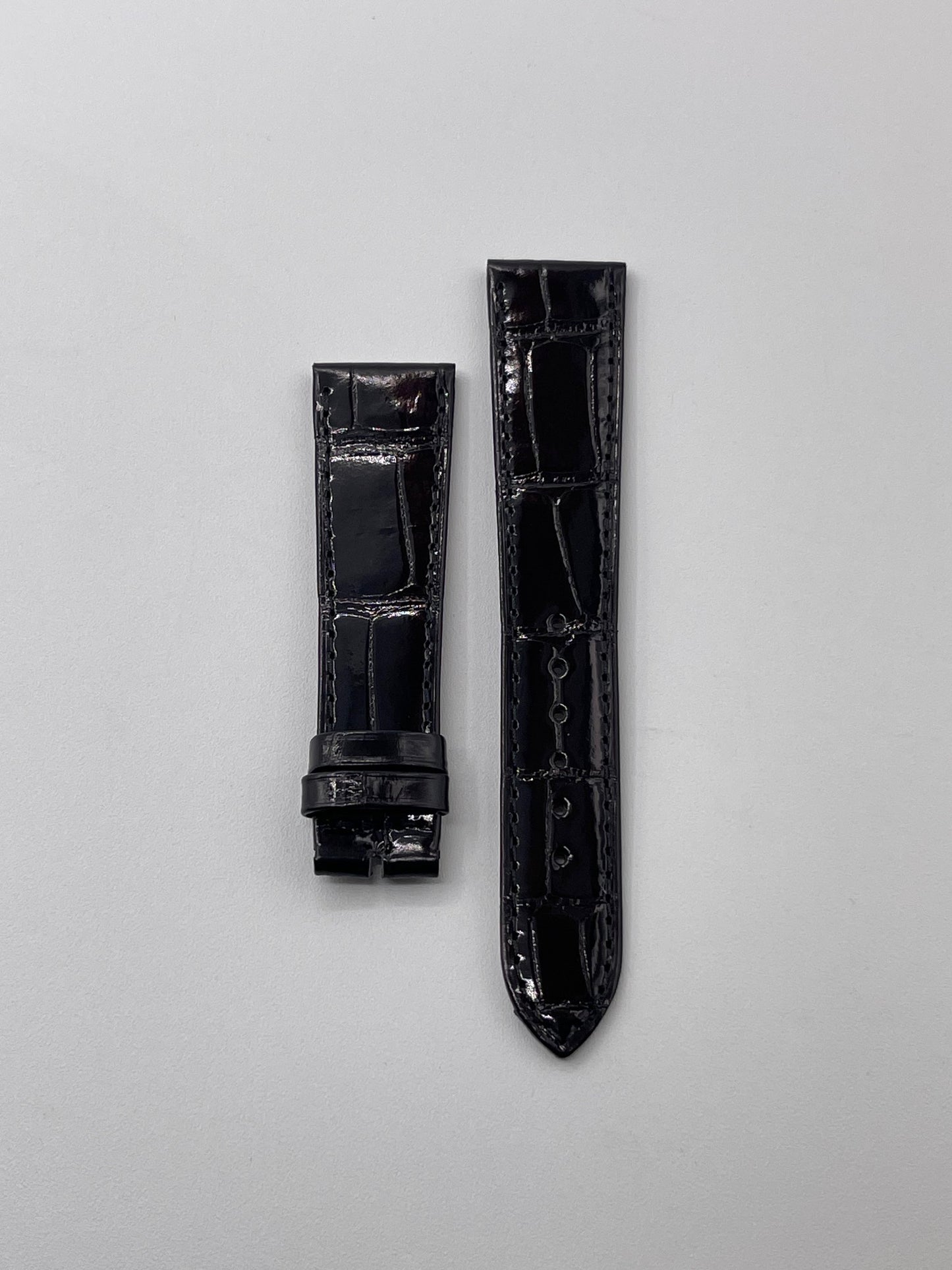 Patek Philippe cinturino alligatore nero black alligator strap 20/16mm