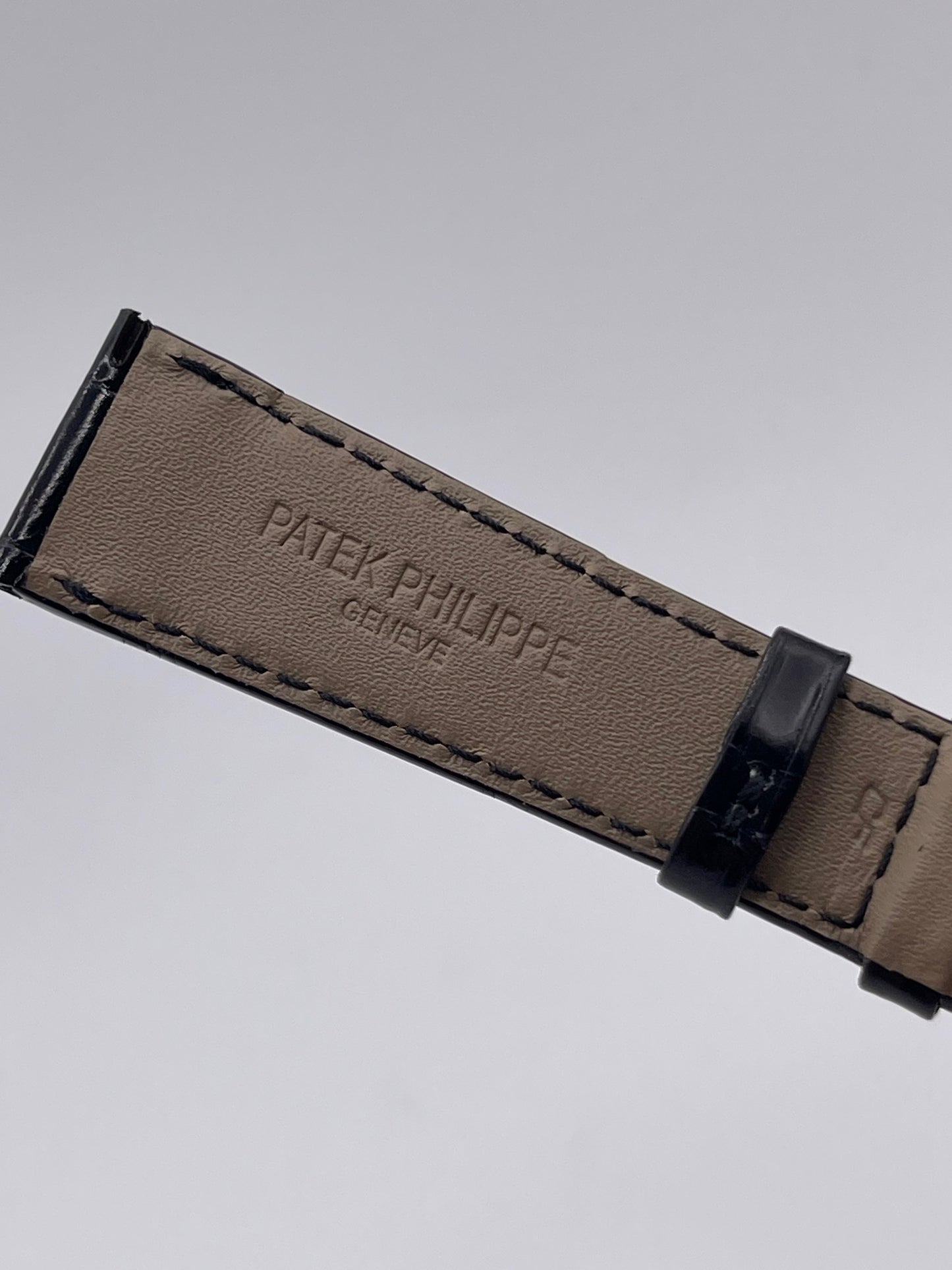 Patek Philippe cinturino alligatore nero black alligator strap 20/16mm