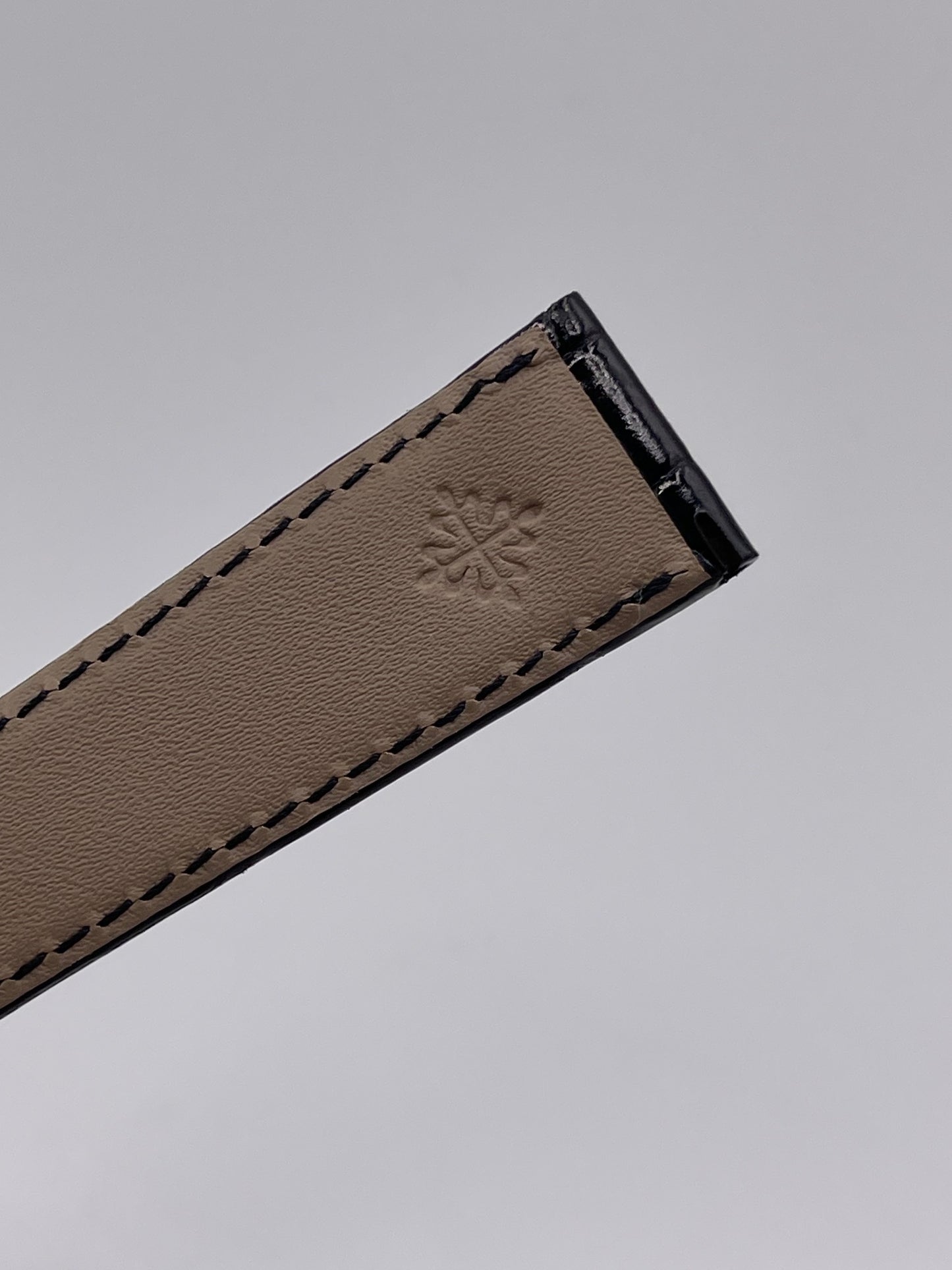 Patek Philippe cinturino alligatore nero black alligator strap 20/16mm