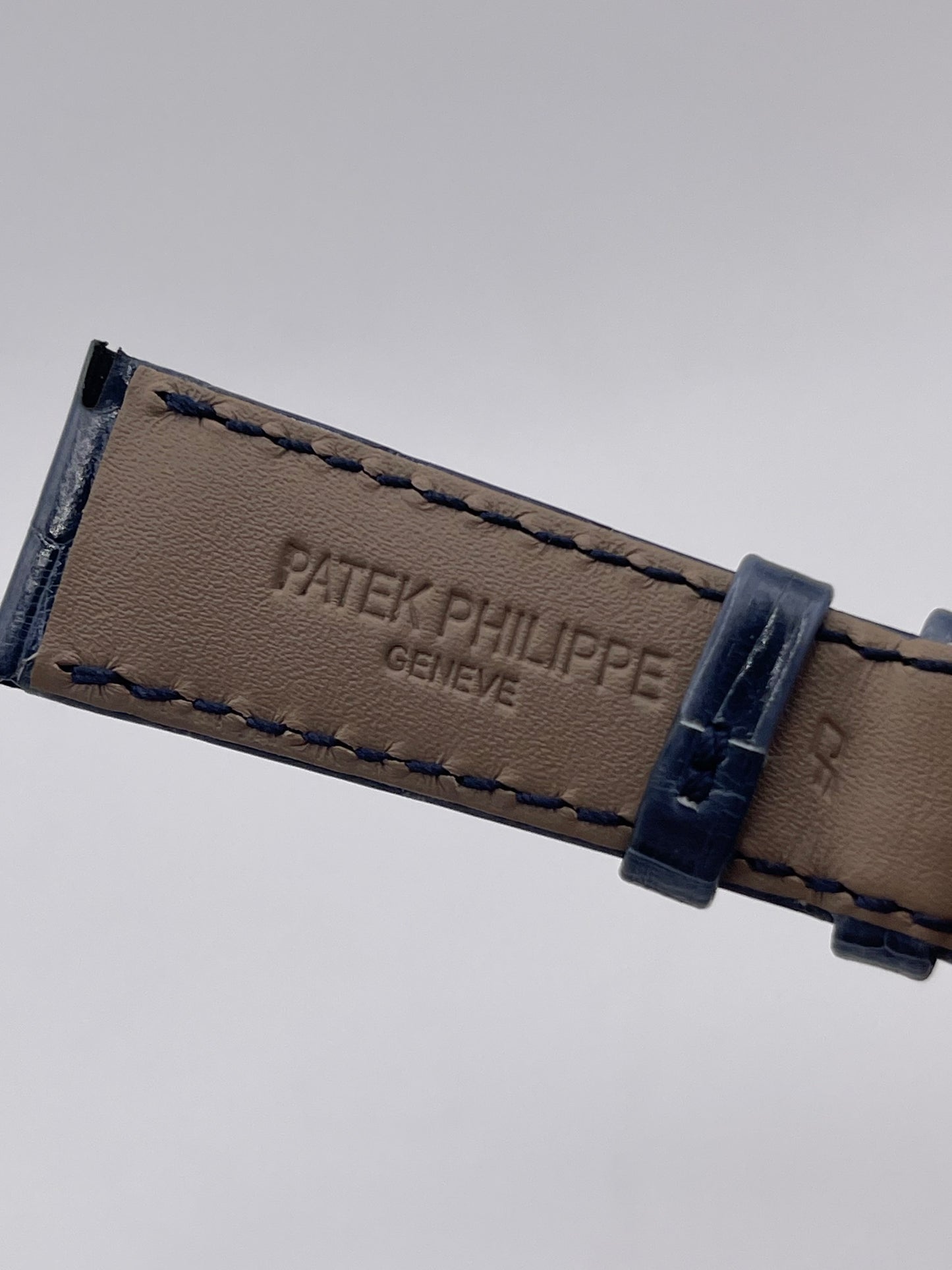 Patek Philippe cinturino alligatore blu blue alligator strap 20/16mm