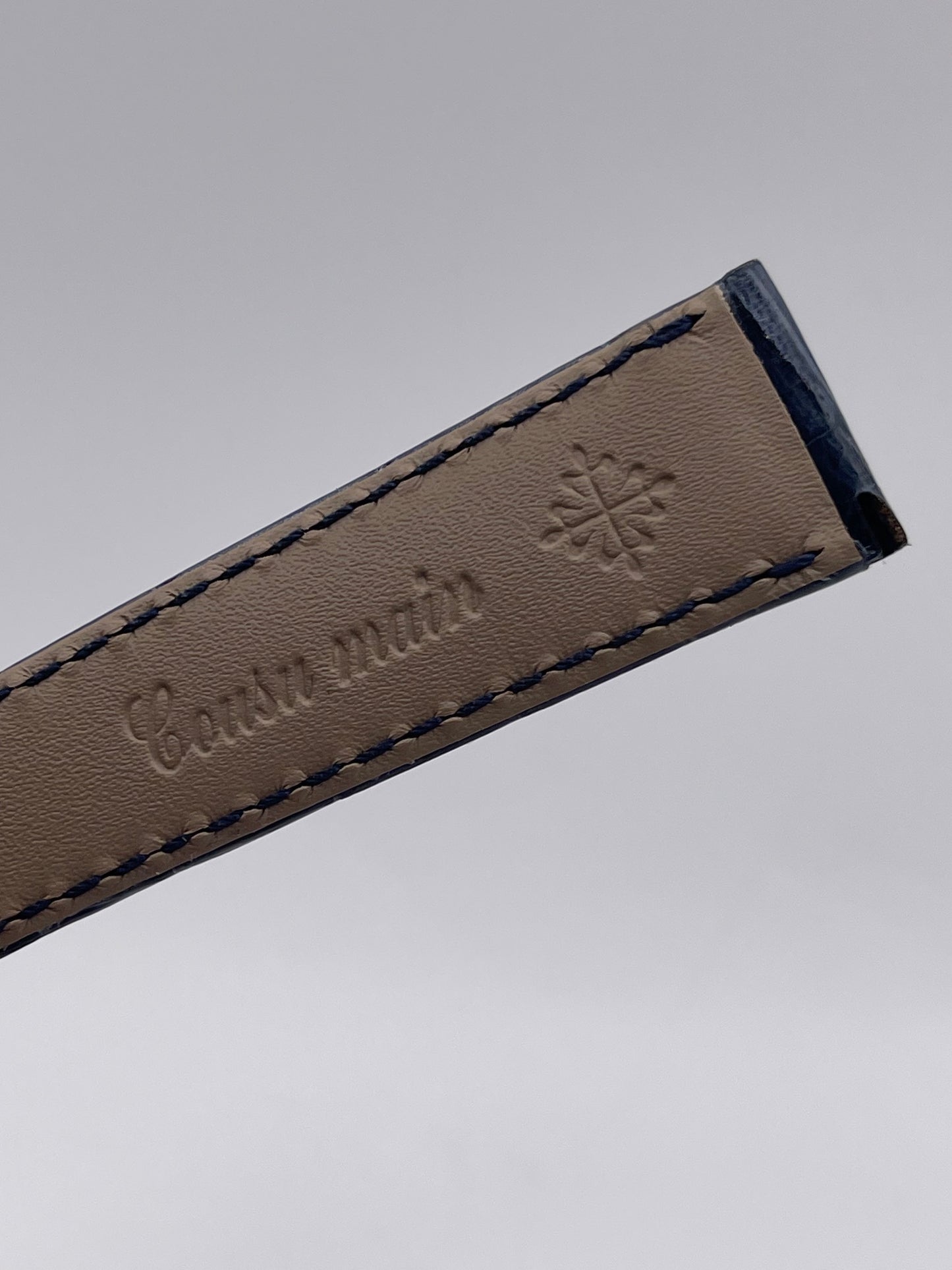 Patek Philippe cinturino alligatore blu blue alligator strap 20/16mm