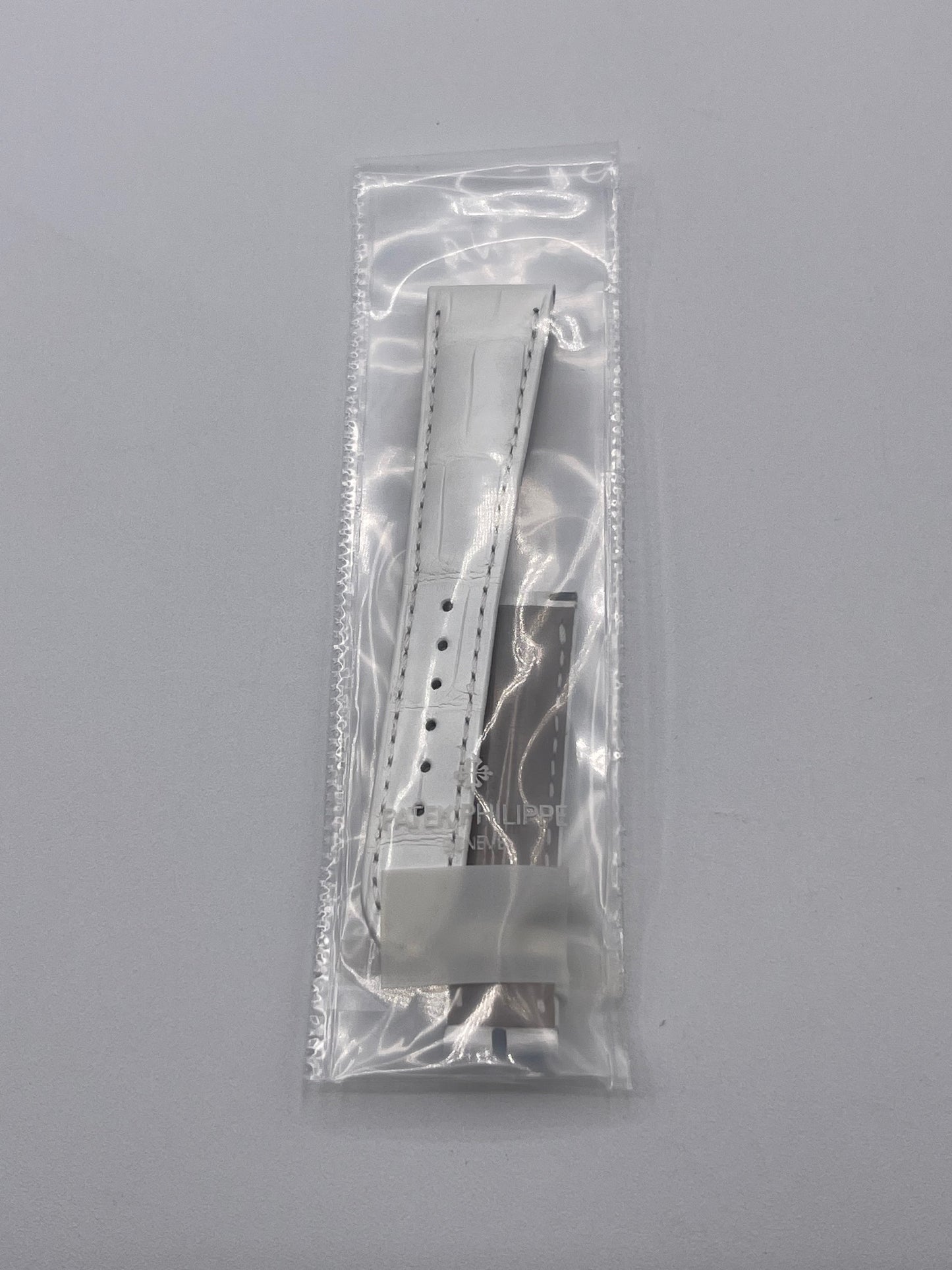 Patek Philippe cinturino alligatore bianco white alligator strap 19/14mm