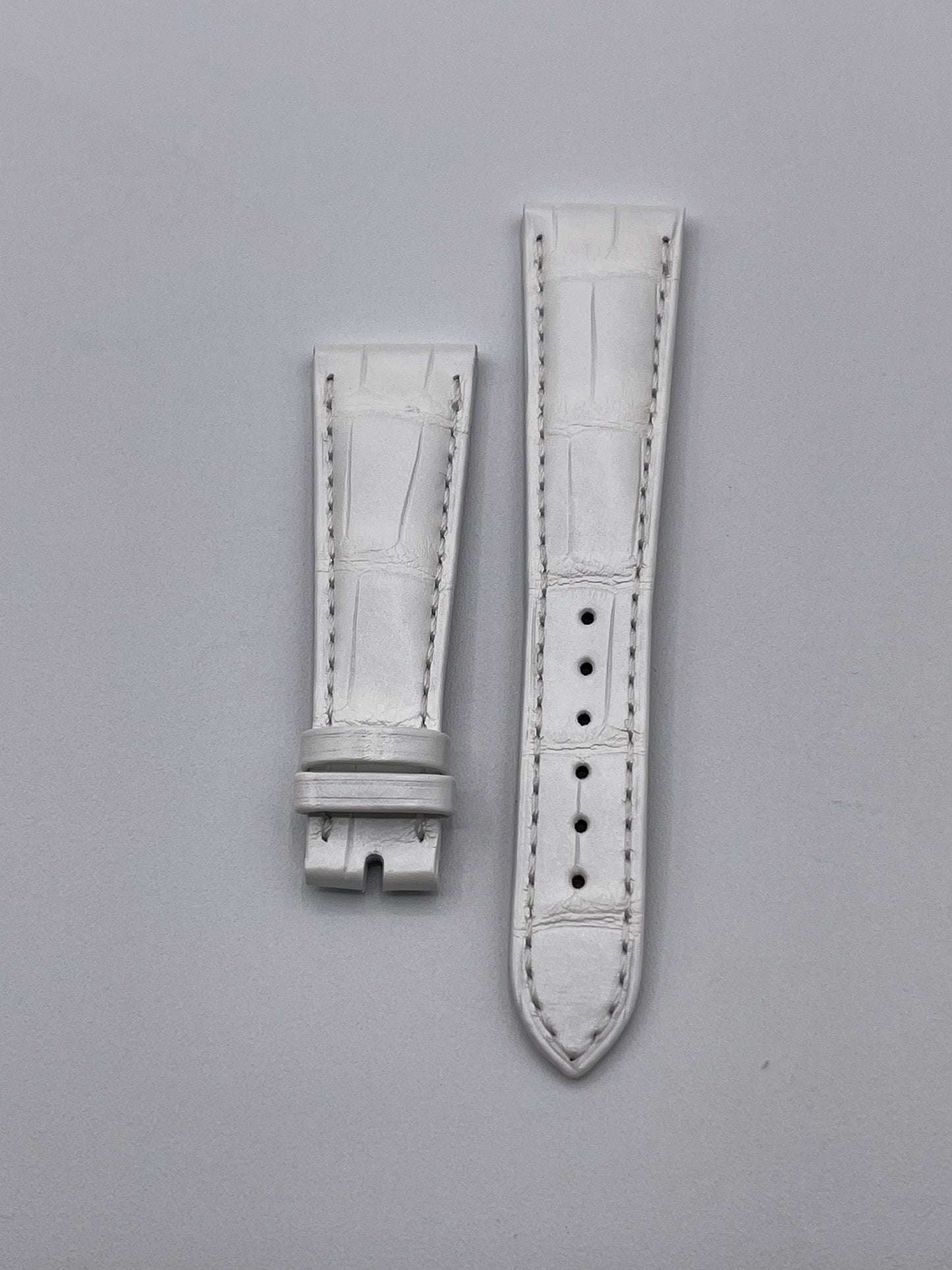 Patek Philippe cinturino alligatore bianco white alligator strap 19/14mm