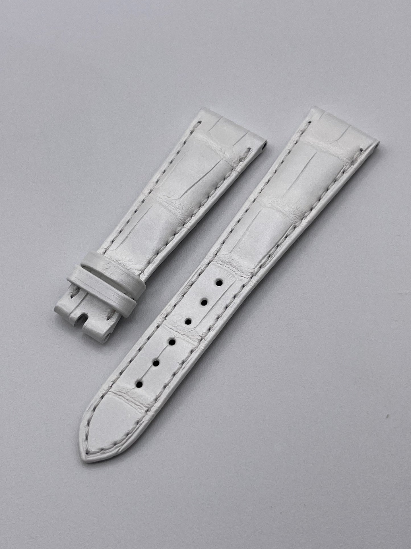 Patek Philippe cinturino alligatore bianco white alligator strap 19/14mm