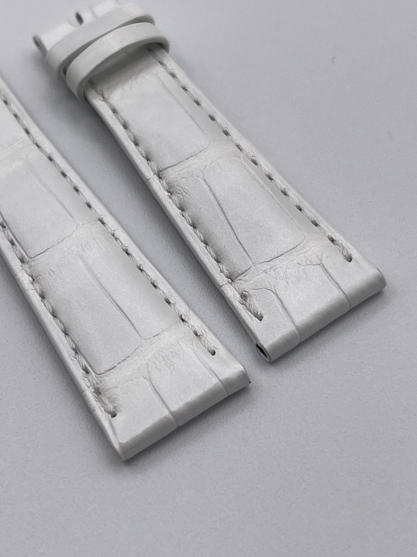 Patek Philippe cinturino alligatore bianco white alligator strap 19/14mm