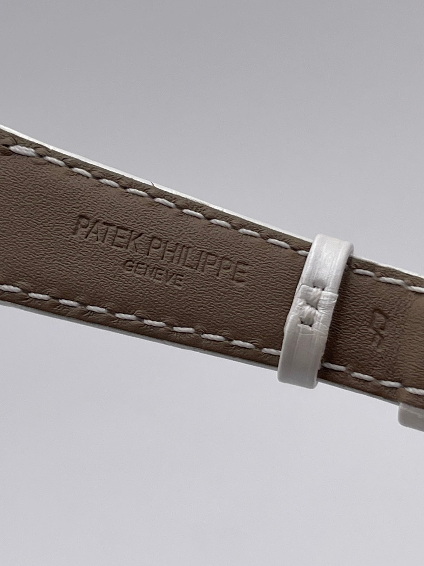 Patek Philippe cinturino alligatore bianco white alligator strap 19/14mm