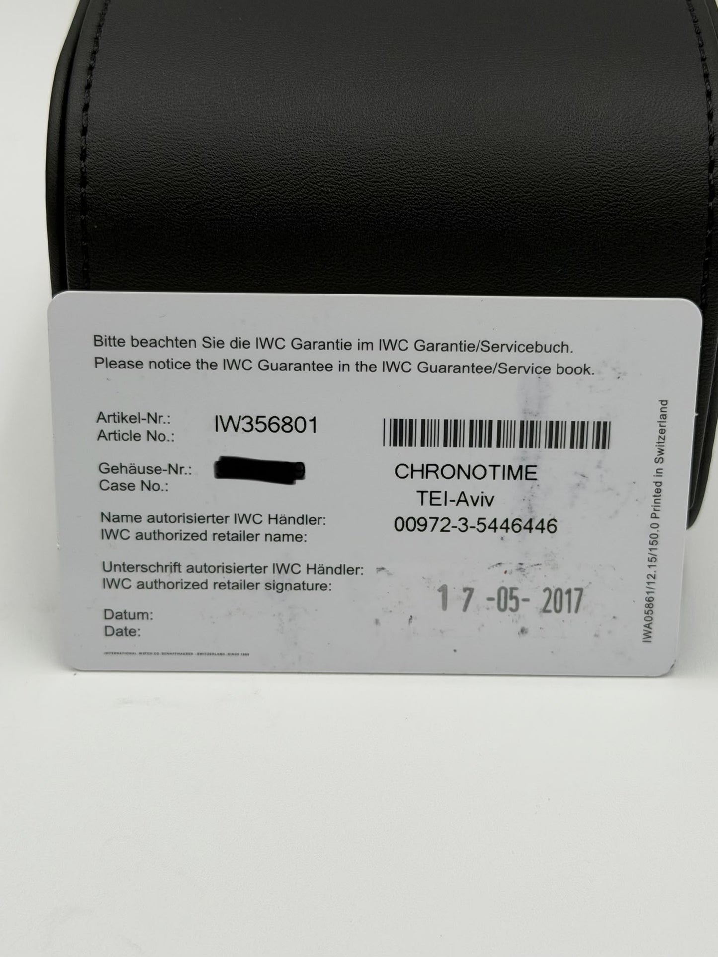 IWC Aquatimer Automatic 2000 44mm acciaio steel ref IW356801 cal 30110 anno 2017