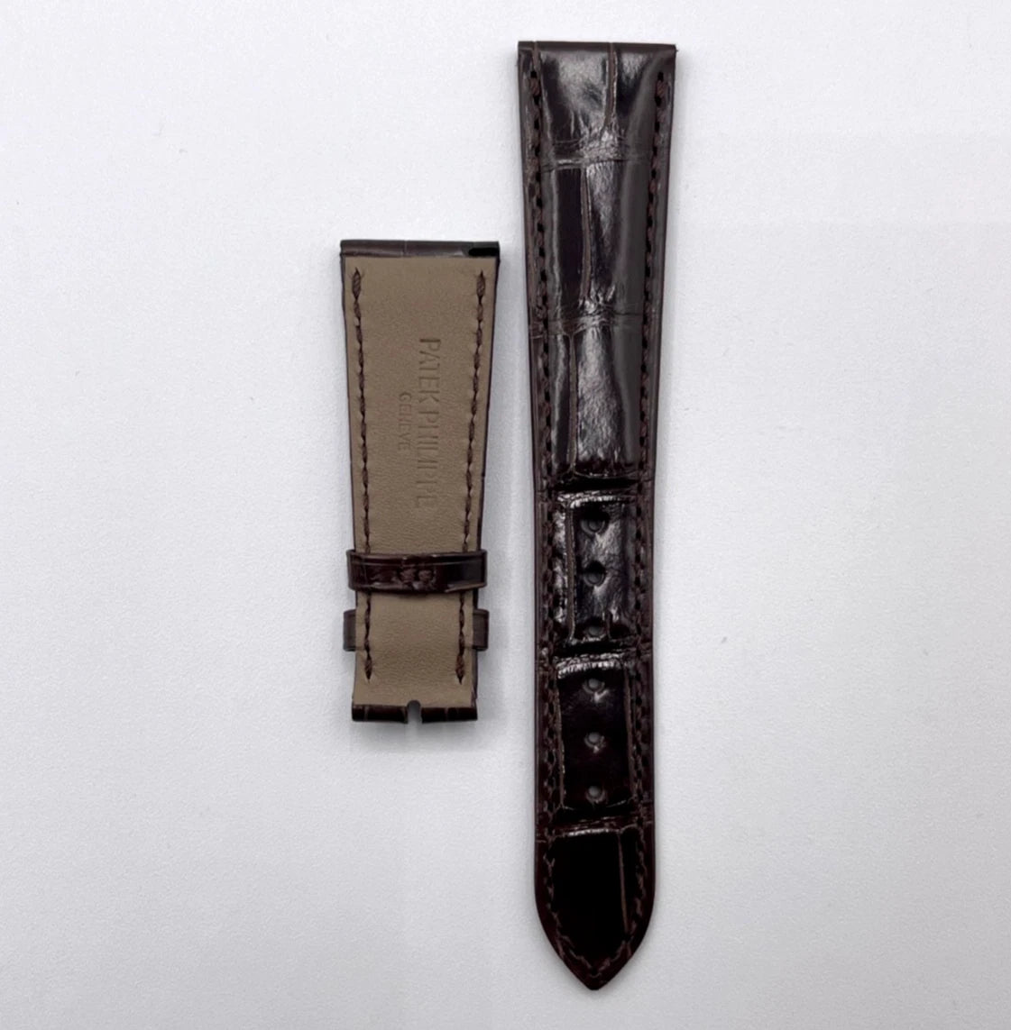 Patek Philippe cinturino alligatore marrone brown alligator strap 21/16mm