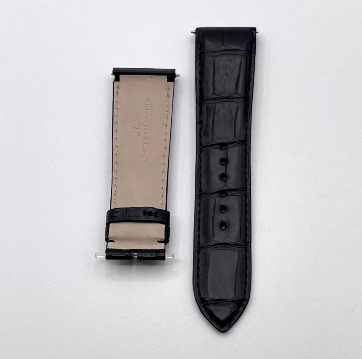 Jaeger Le-Coultre Reverso Duoface cinturino watch strap alligatore nero black 23/20mm