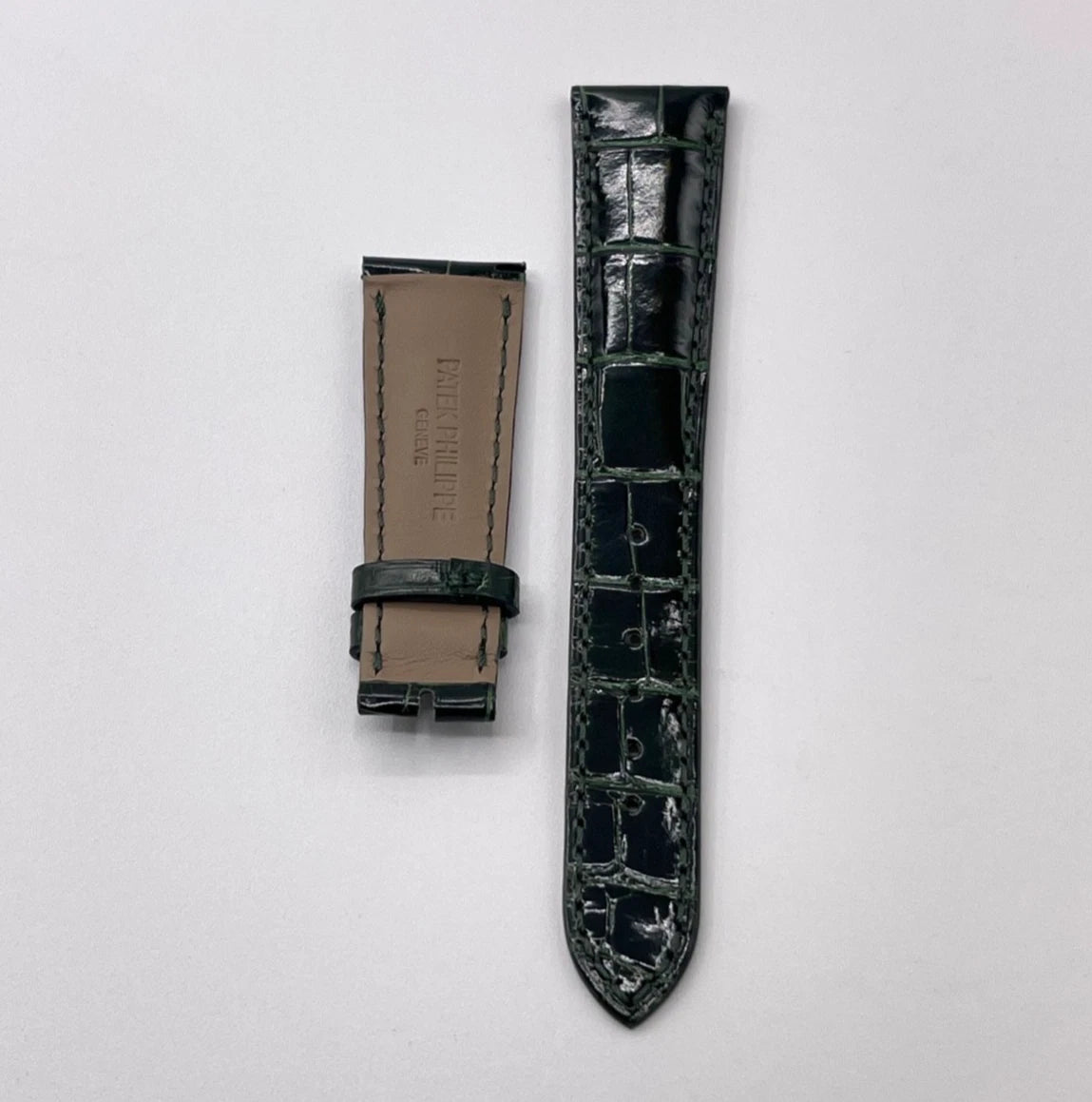 Patek Philippe cinturino alligatore verde green alligator strap 21/16mm