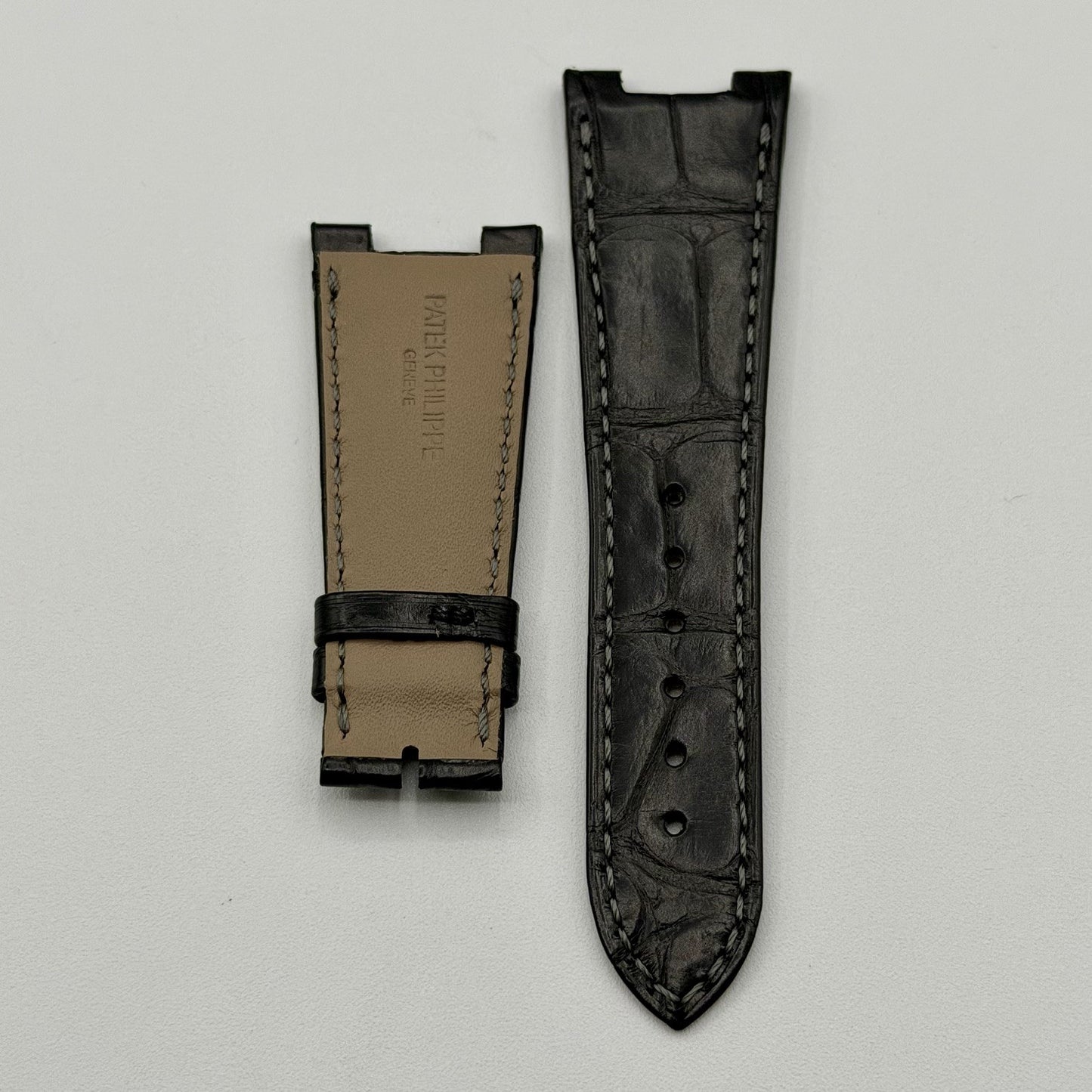 Patek Philippe Nautilus cinturino alligatore nero black strap 25/18mm