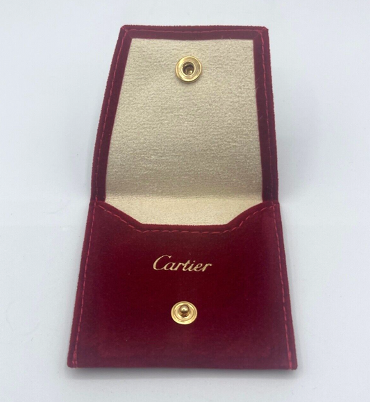 Cartier pochette anello/orecchini personalizzata customized ring clutch rosso