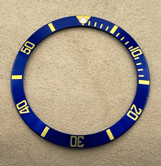 Rolex Submariner 16613 inserto ghiera bezel blu e oro B315-16808-182-A1 luminova